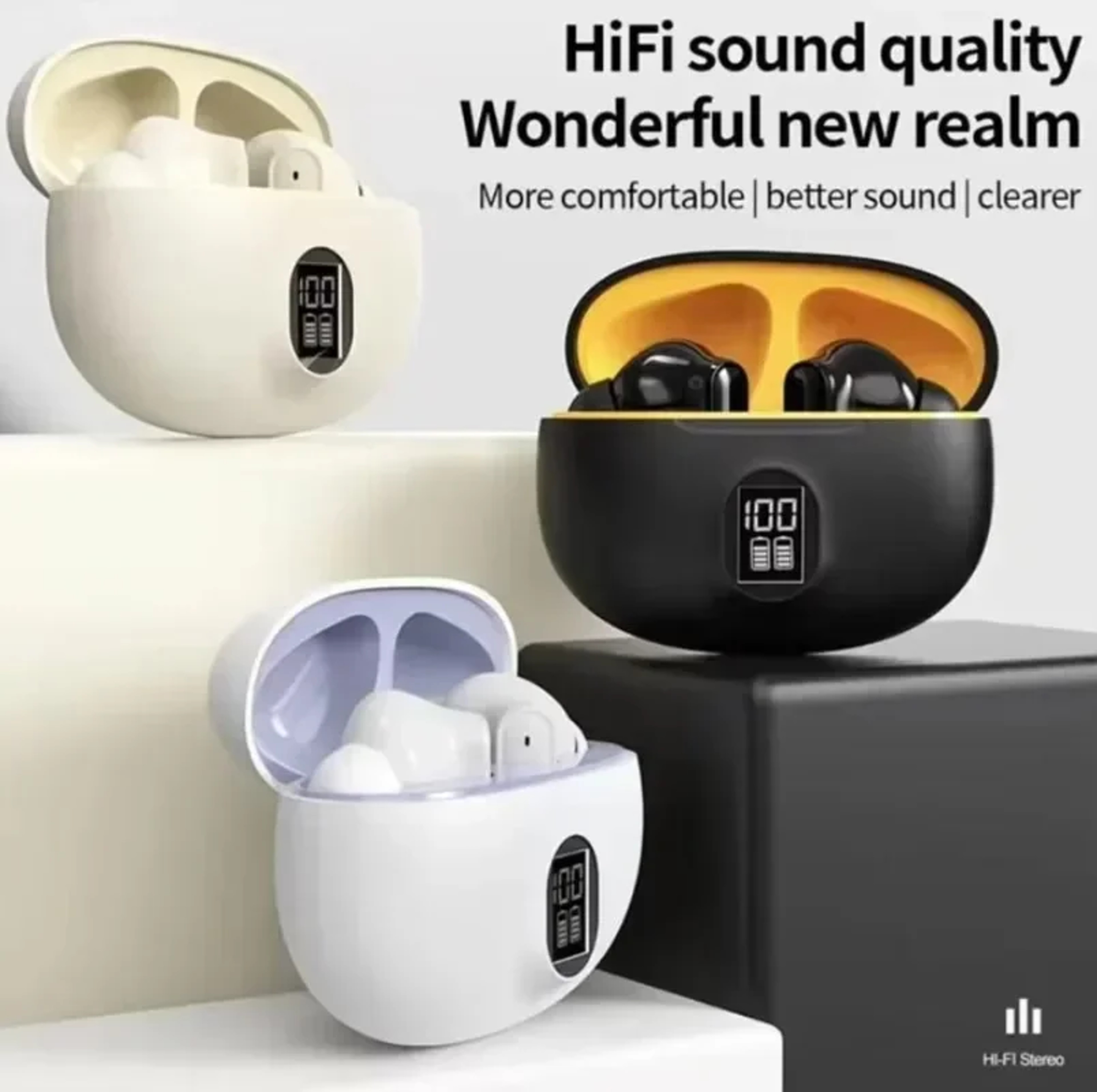 Bluetooth Earbuds Active Noise Cancellation Charging Case – view 4