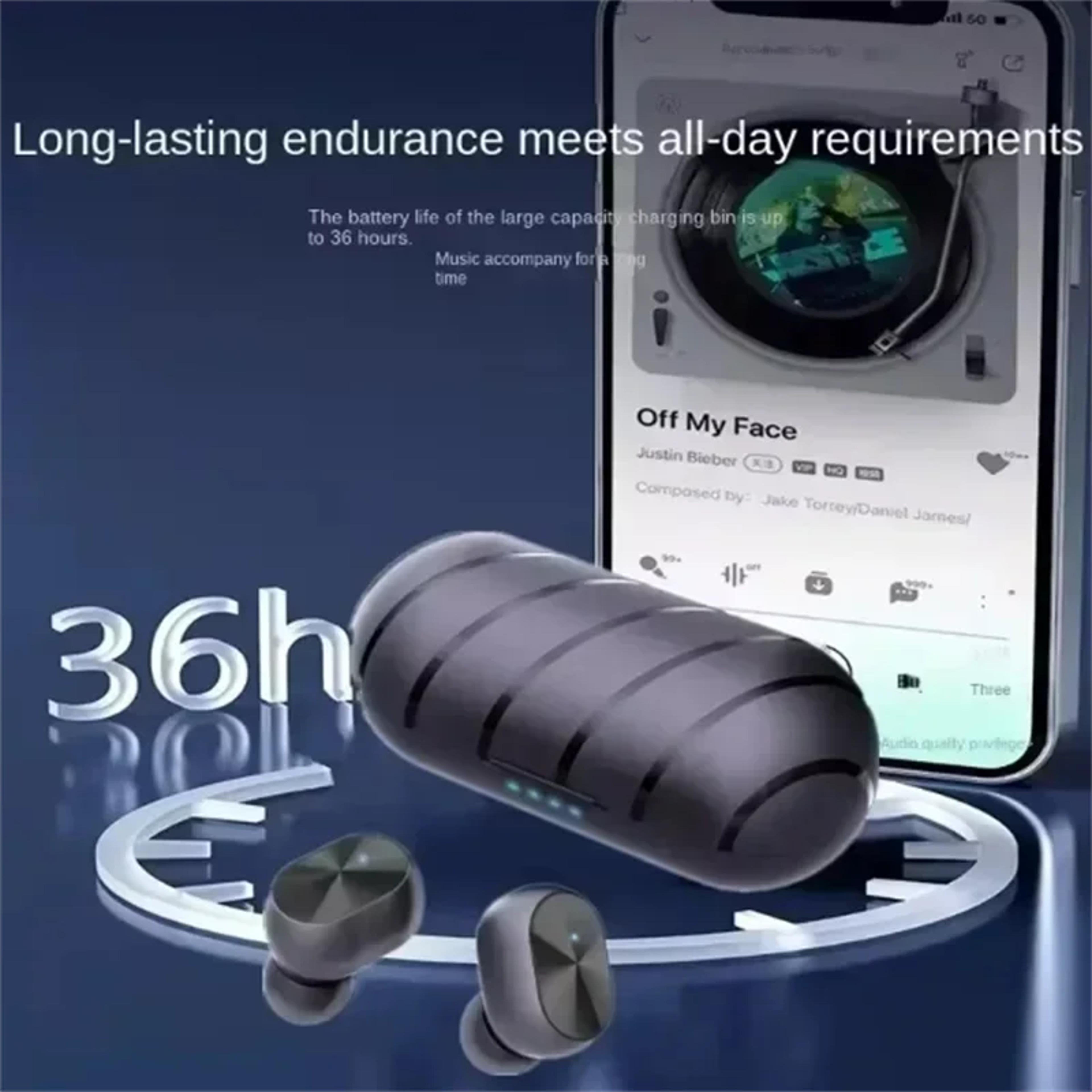 Wireless Earbuds Active Noise Cancelling Semi Open In Ear Bluetooth Headphones 5