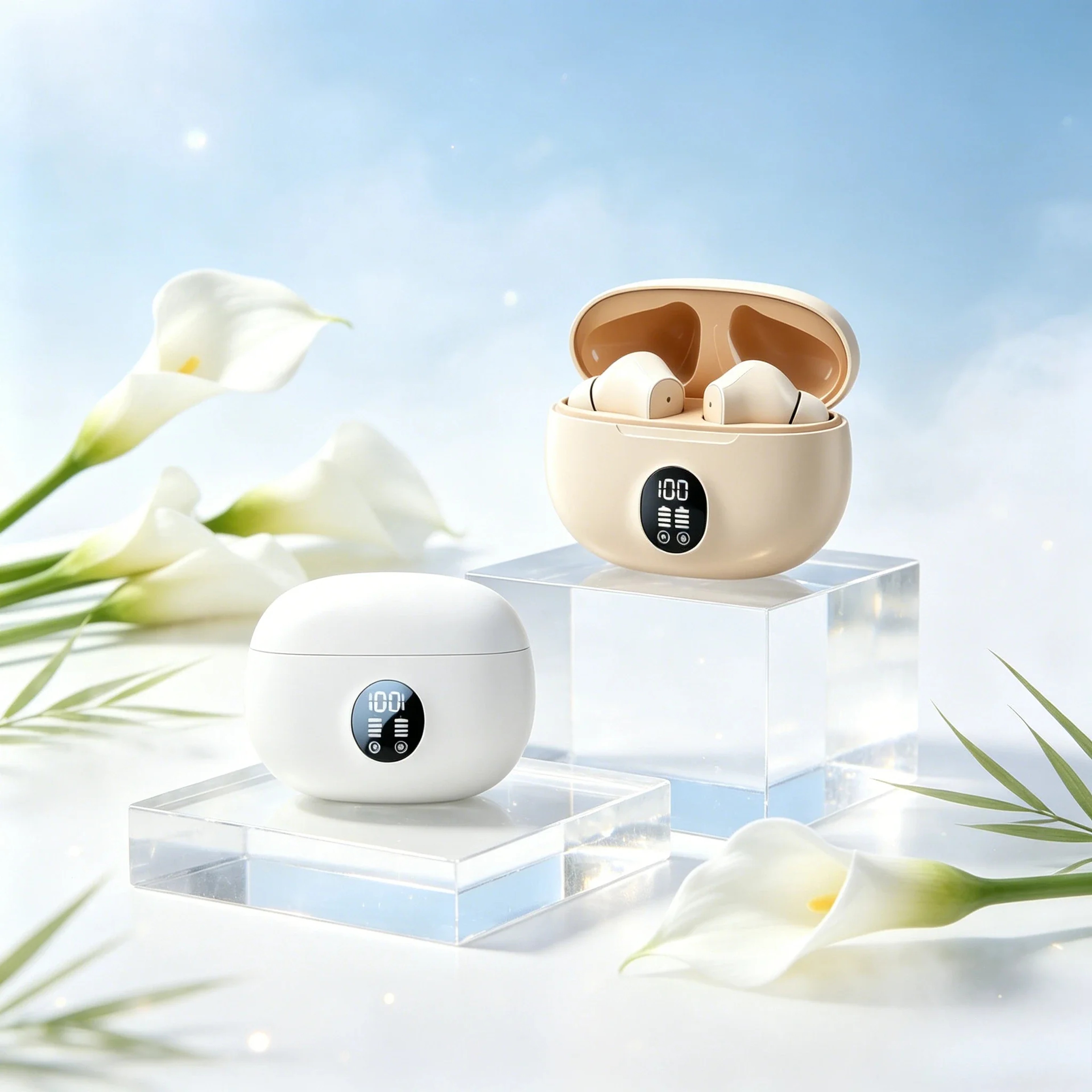 Wireless Bluetooth Earbuds with Active Noise Cancellation and Built In Microphone – view 2