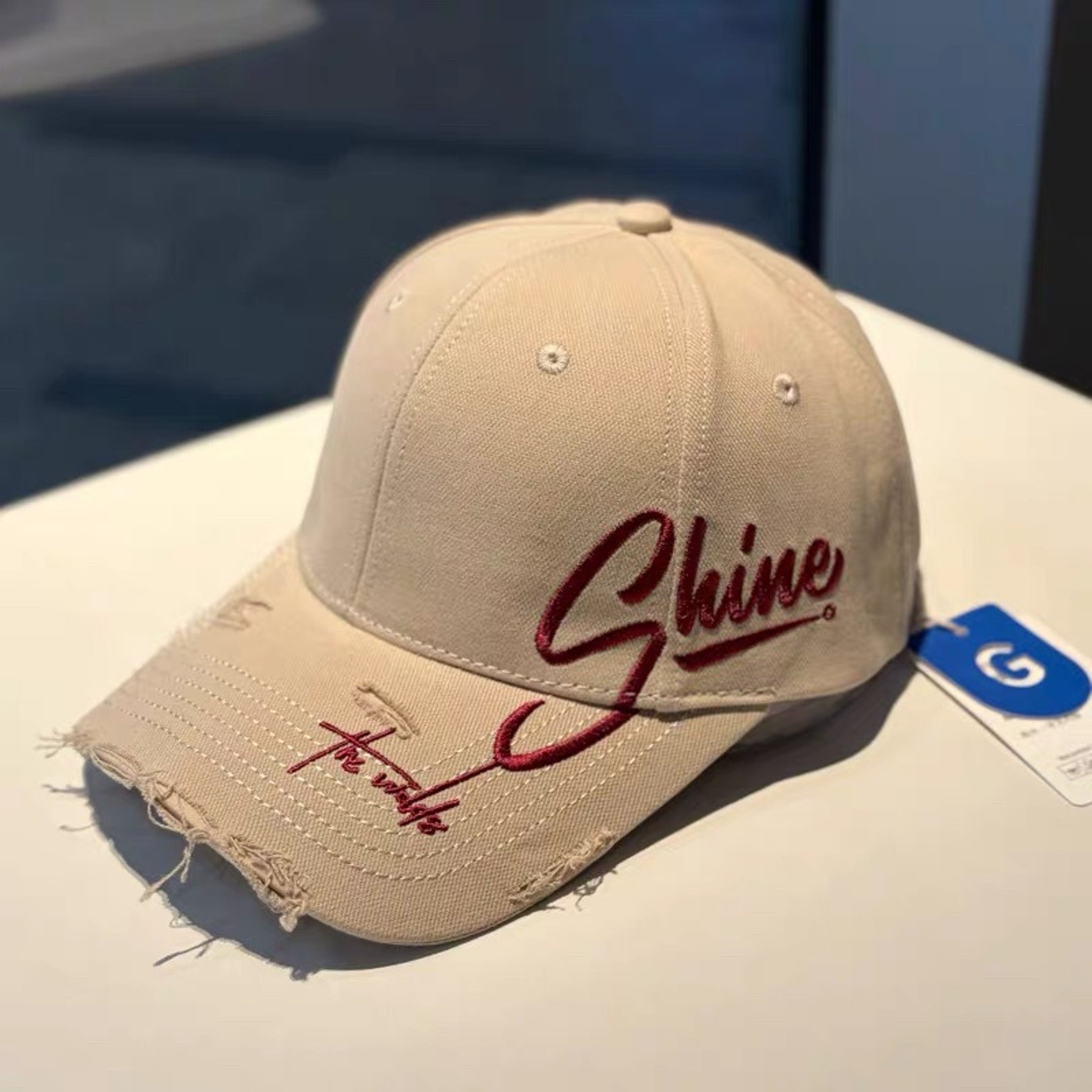 Vintage Letter Embroidery Baseball Cap Adjustable Cotton Canvas Sun Hat 2