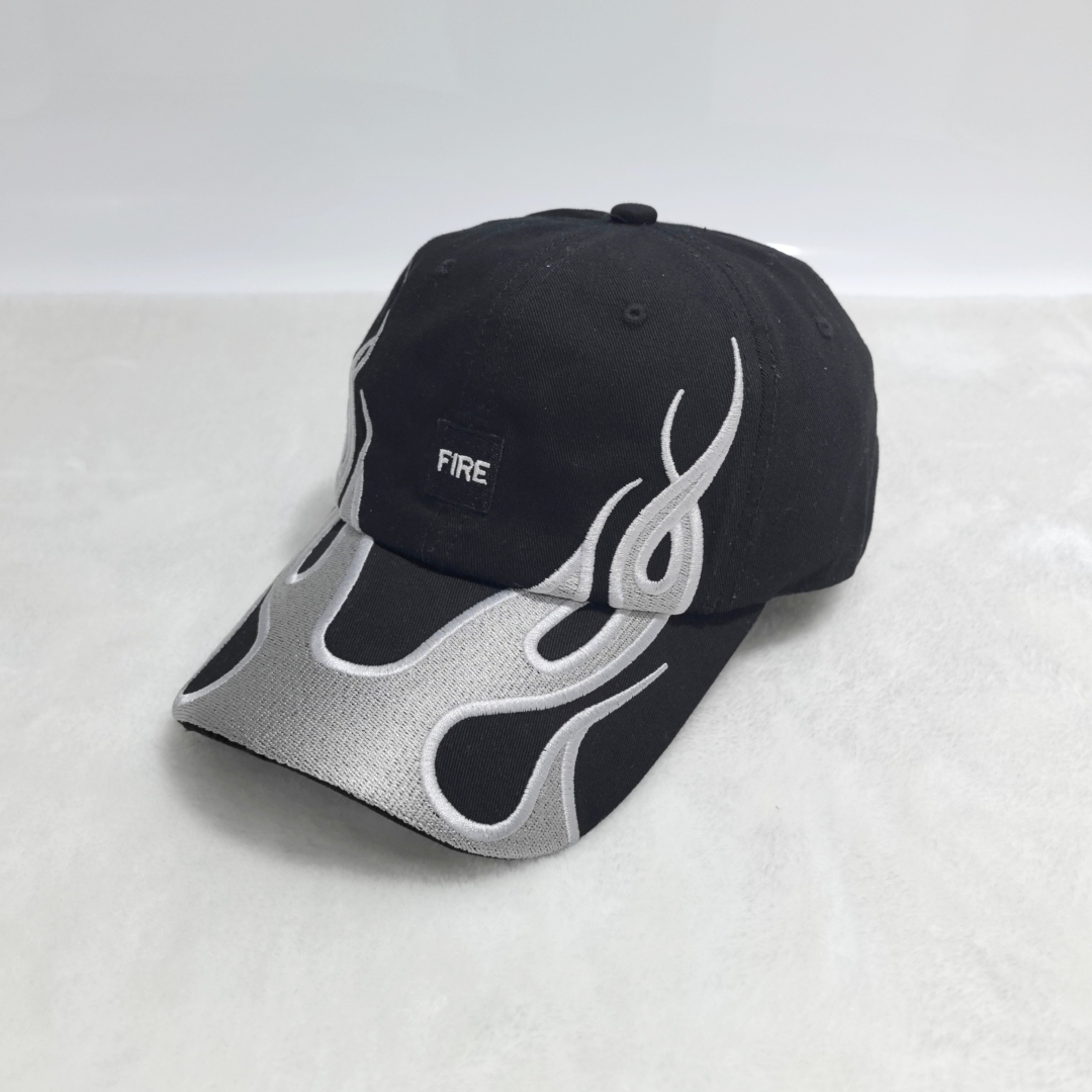 Flame Embroidery Baseball Cap Adjustable Cotton Fire Pattern Dad Hat – view 7