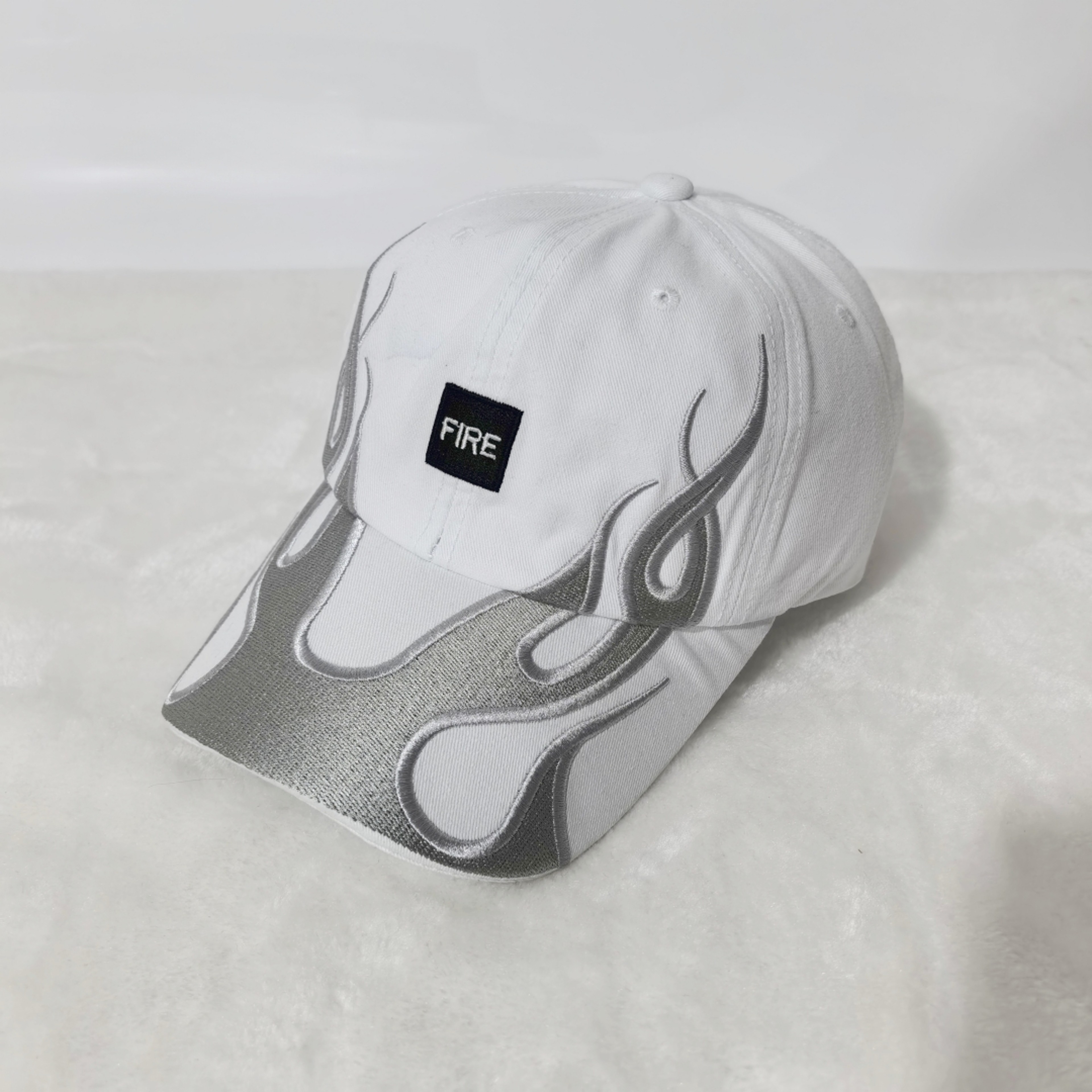 Flame Embroidery Baseball Cap Adjustable Cotton Fire Pattern Dad Hat – view 8