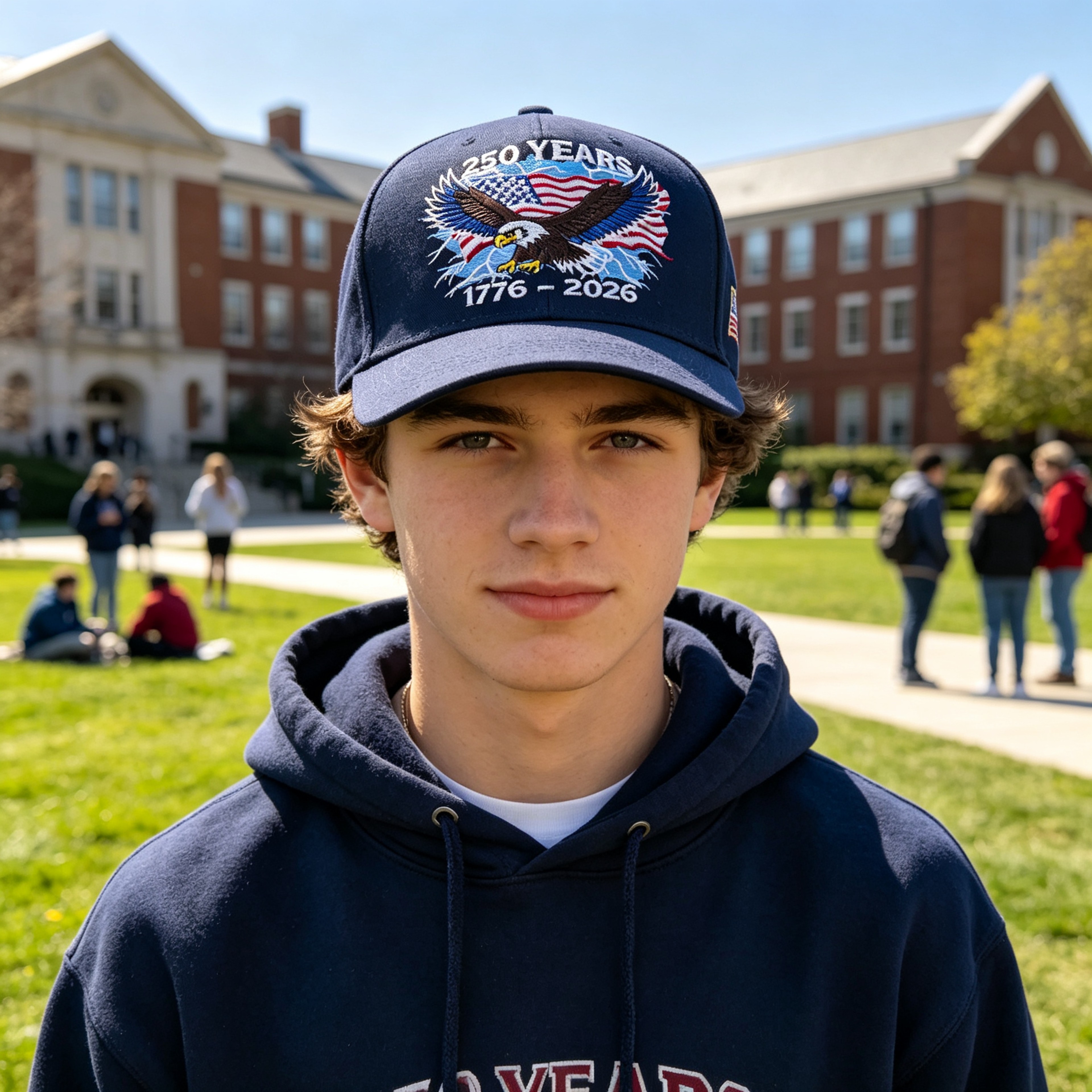 Patriotic Eagle Liberty Bell Baseball Cap Adjustable Snapback Hat for Men Women – view 5