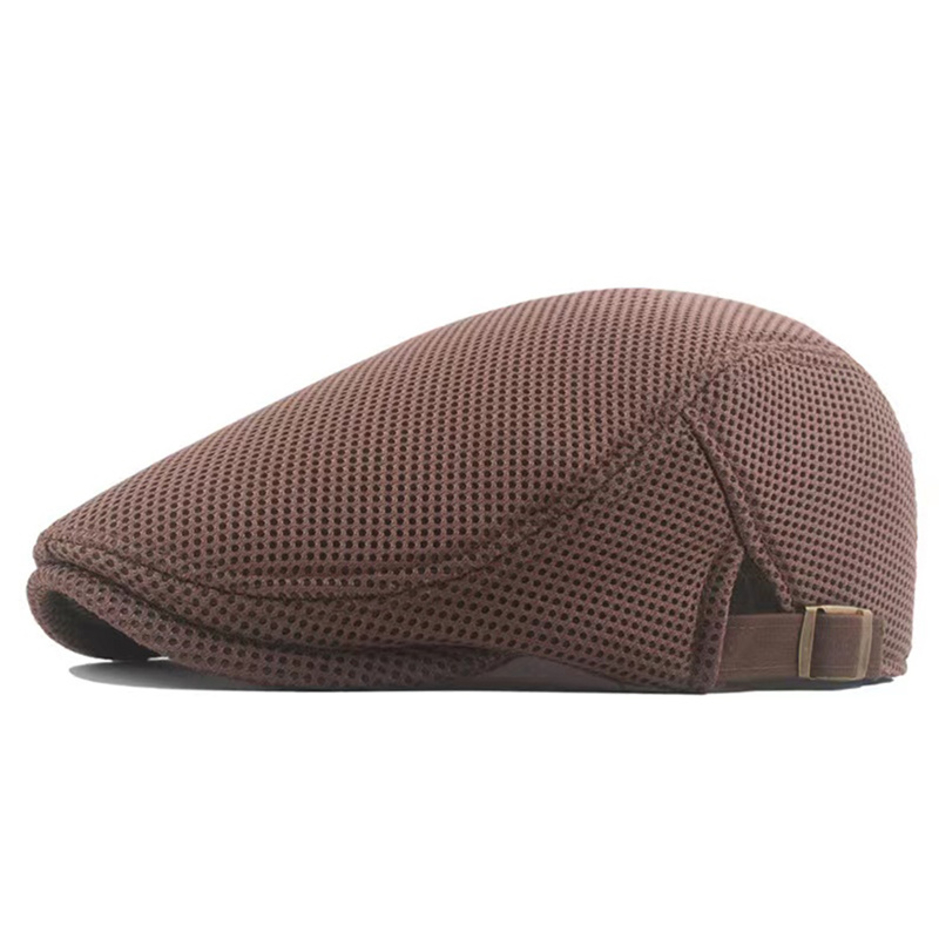 Adjustable Mesh Newsboy Cap Breathable Summer Flat Beret Hat 4