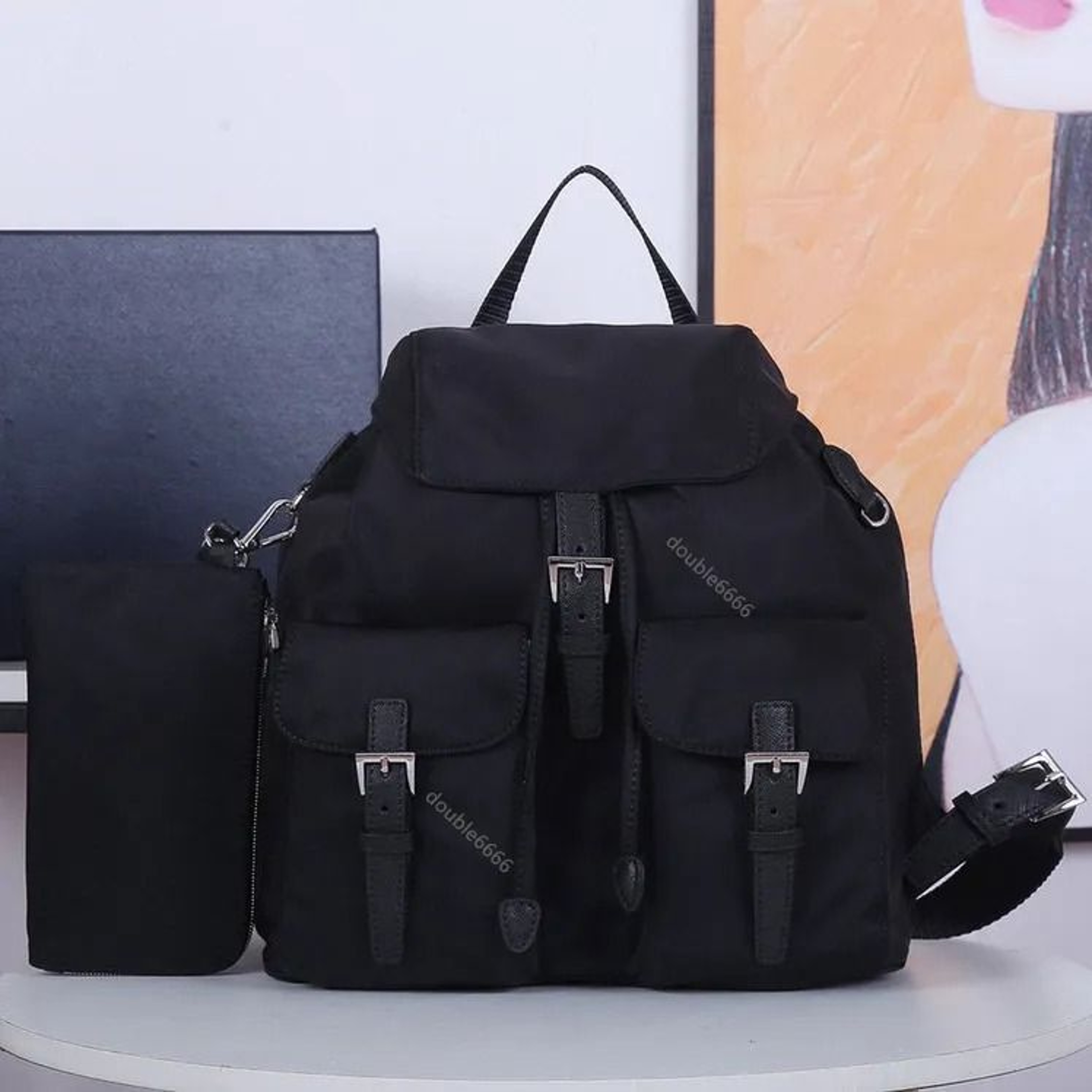 Unisex PU Backpack With Closure And Cell Phone Pocket 3
