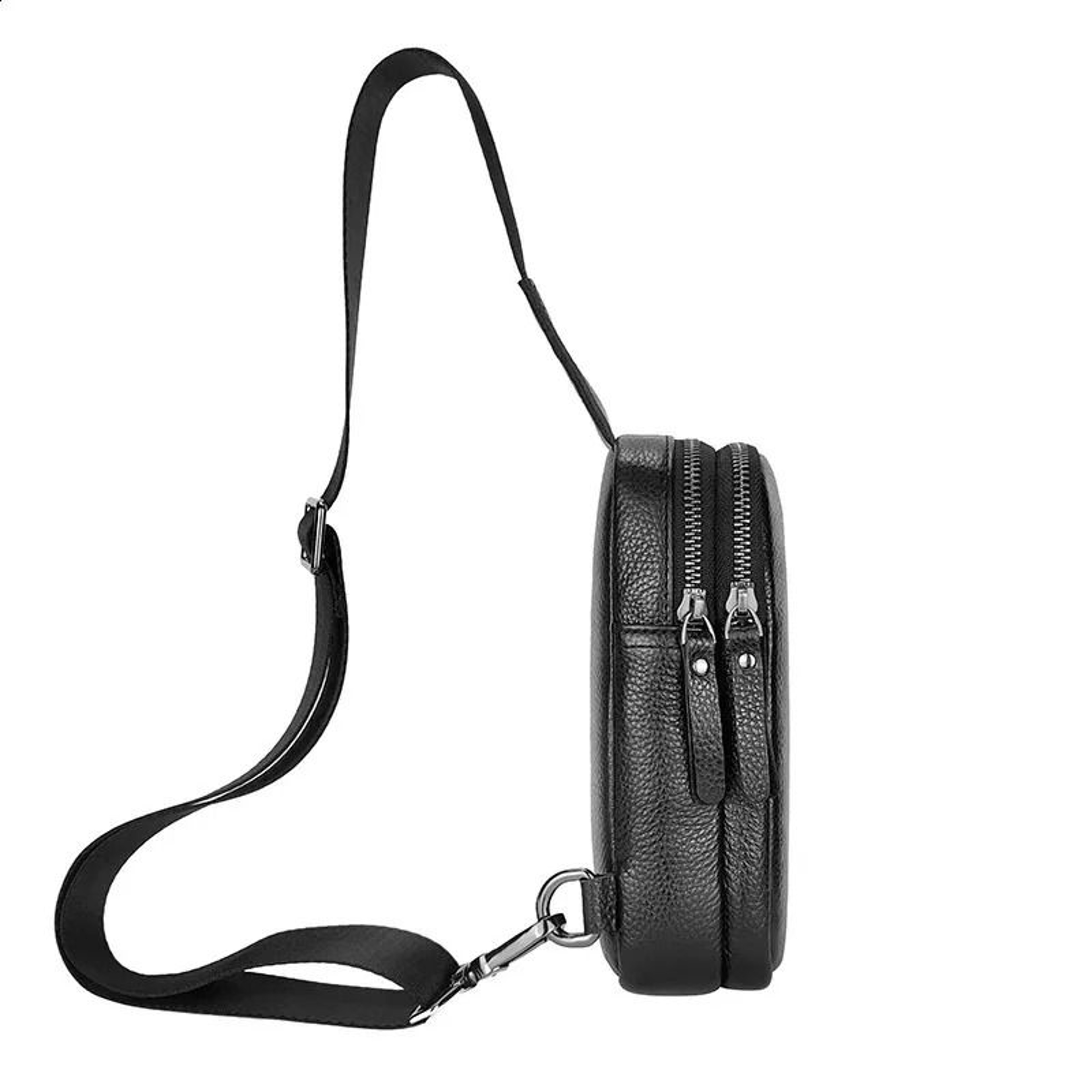Crocodile Leather Crossbody Sling Bag With Adjustable Strap And Zippered Pockets 1