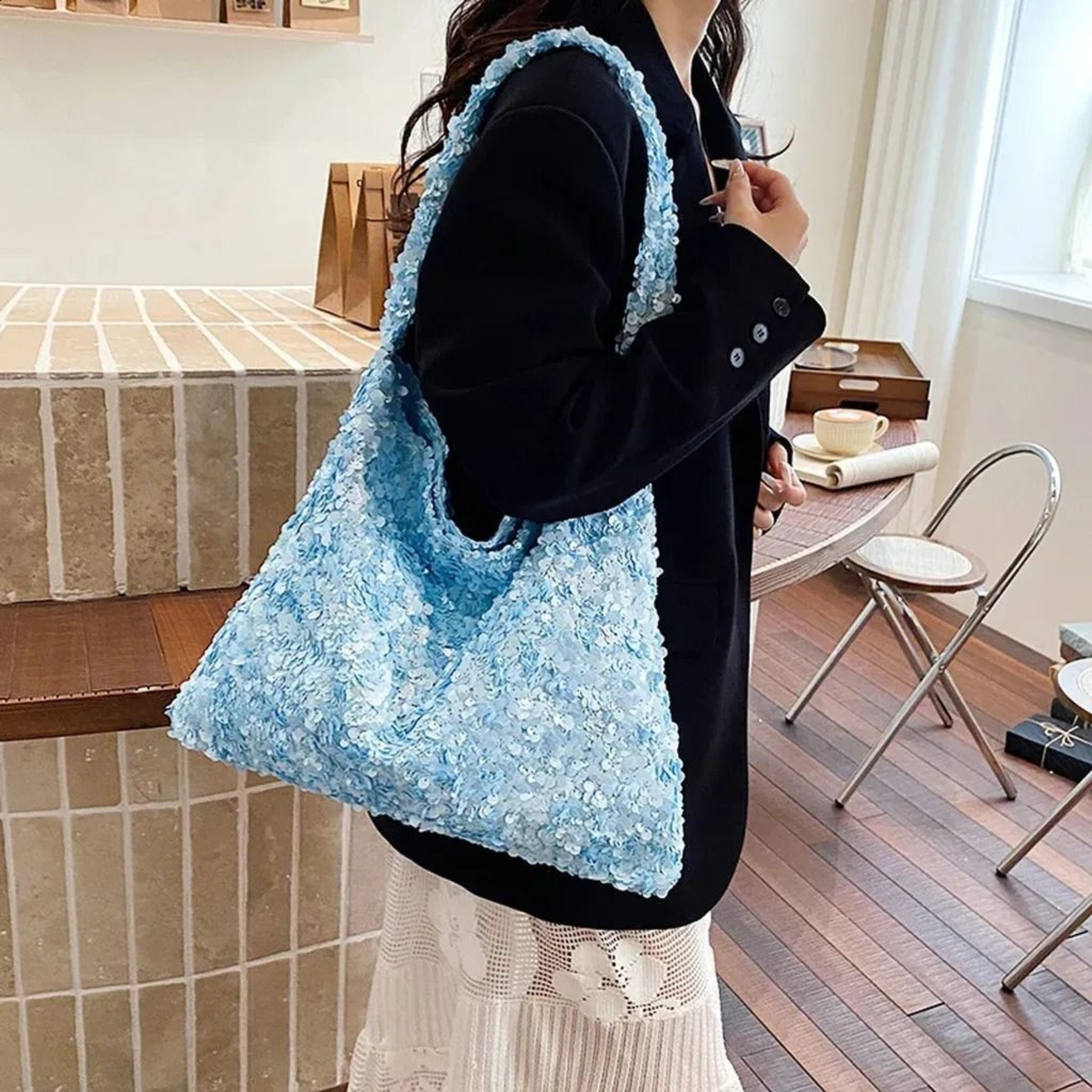 PU Shoulder Tote Bag With Reinforced Stitching And Durable Zippers 5