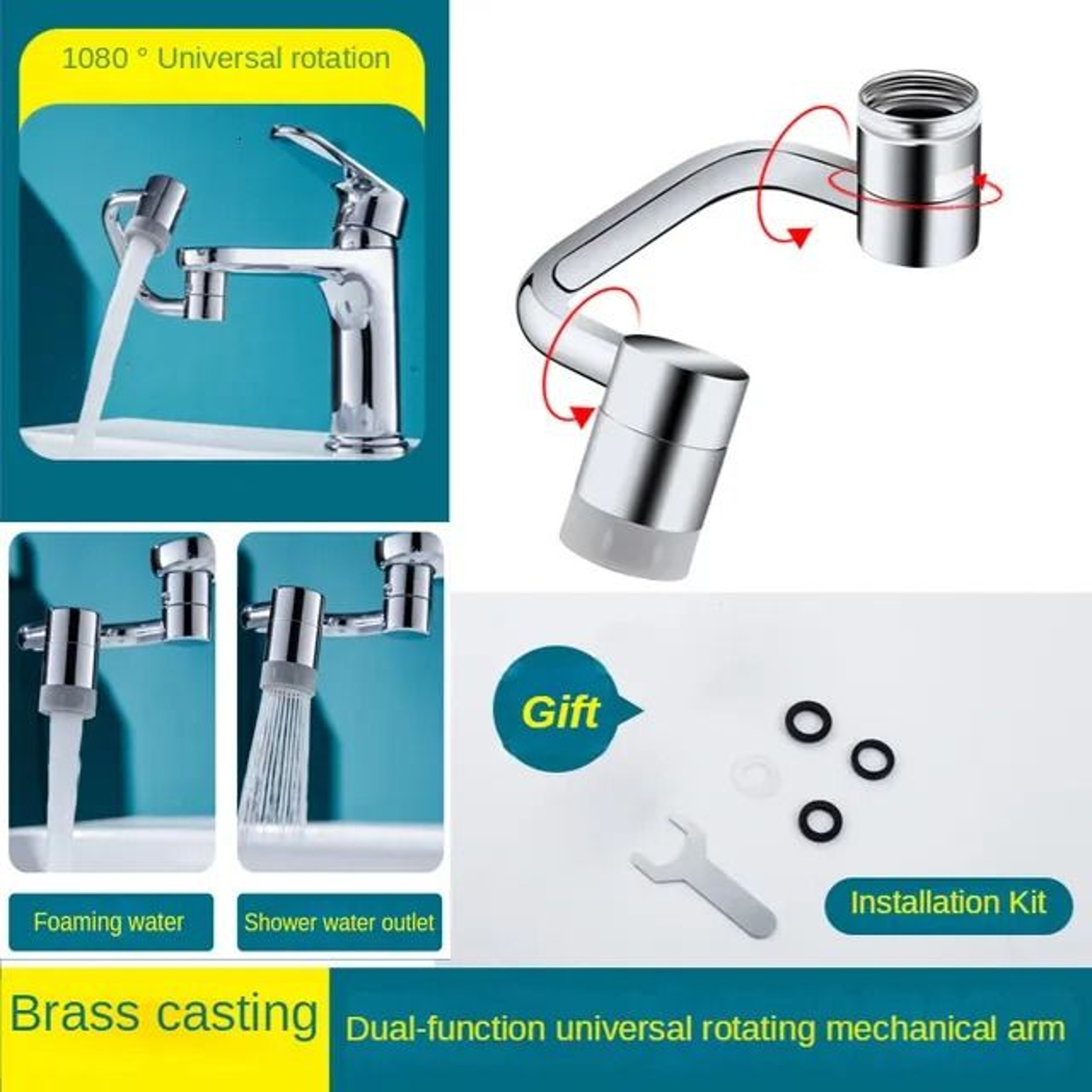 Rotating Faucet Sprayer Head For Kitchen And Bathroom Sinks 1