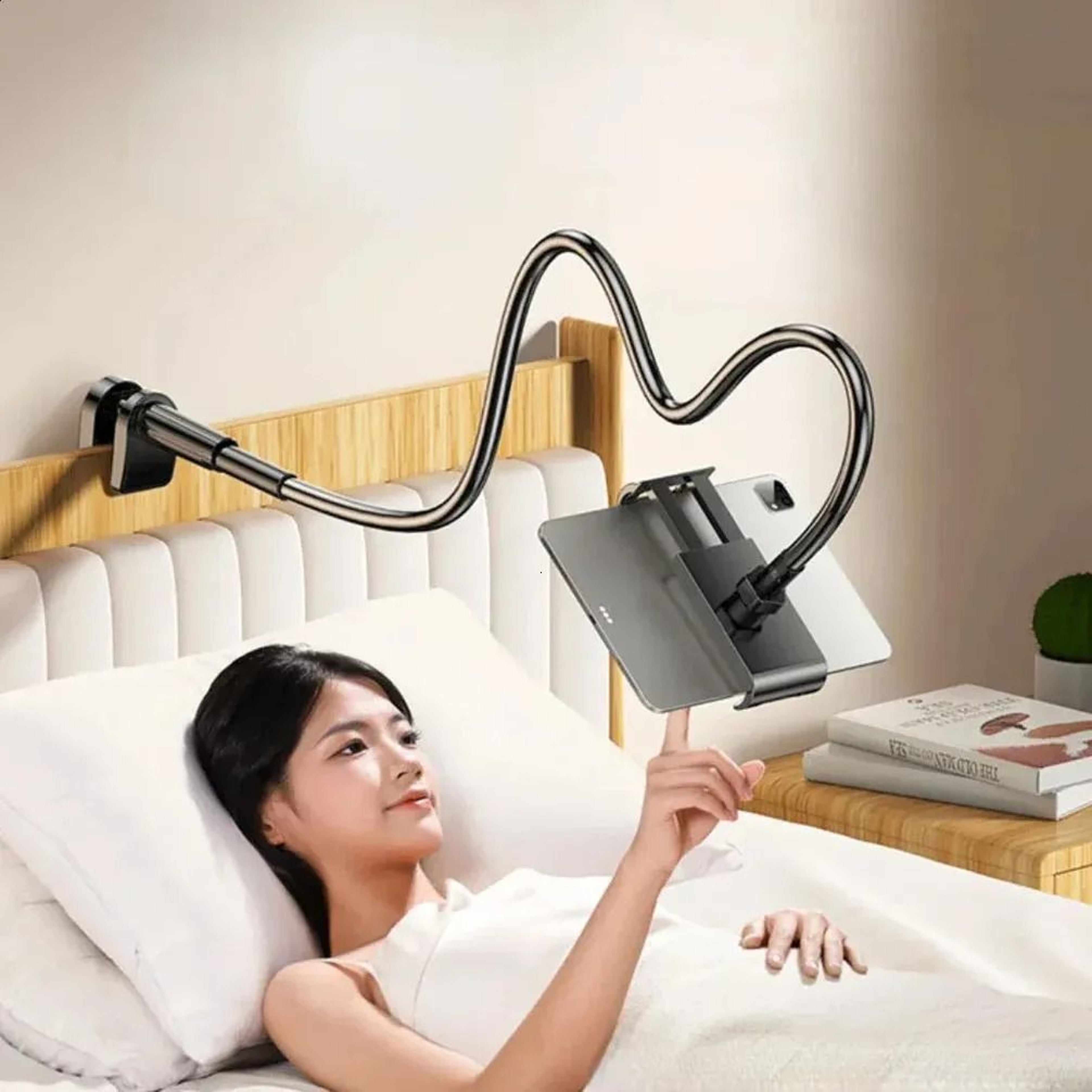 Stainless Steel Multi Purpose Phone And Tablet Stand For Kitchen Desk And Bedside 4