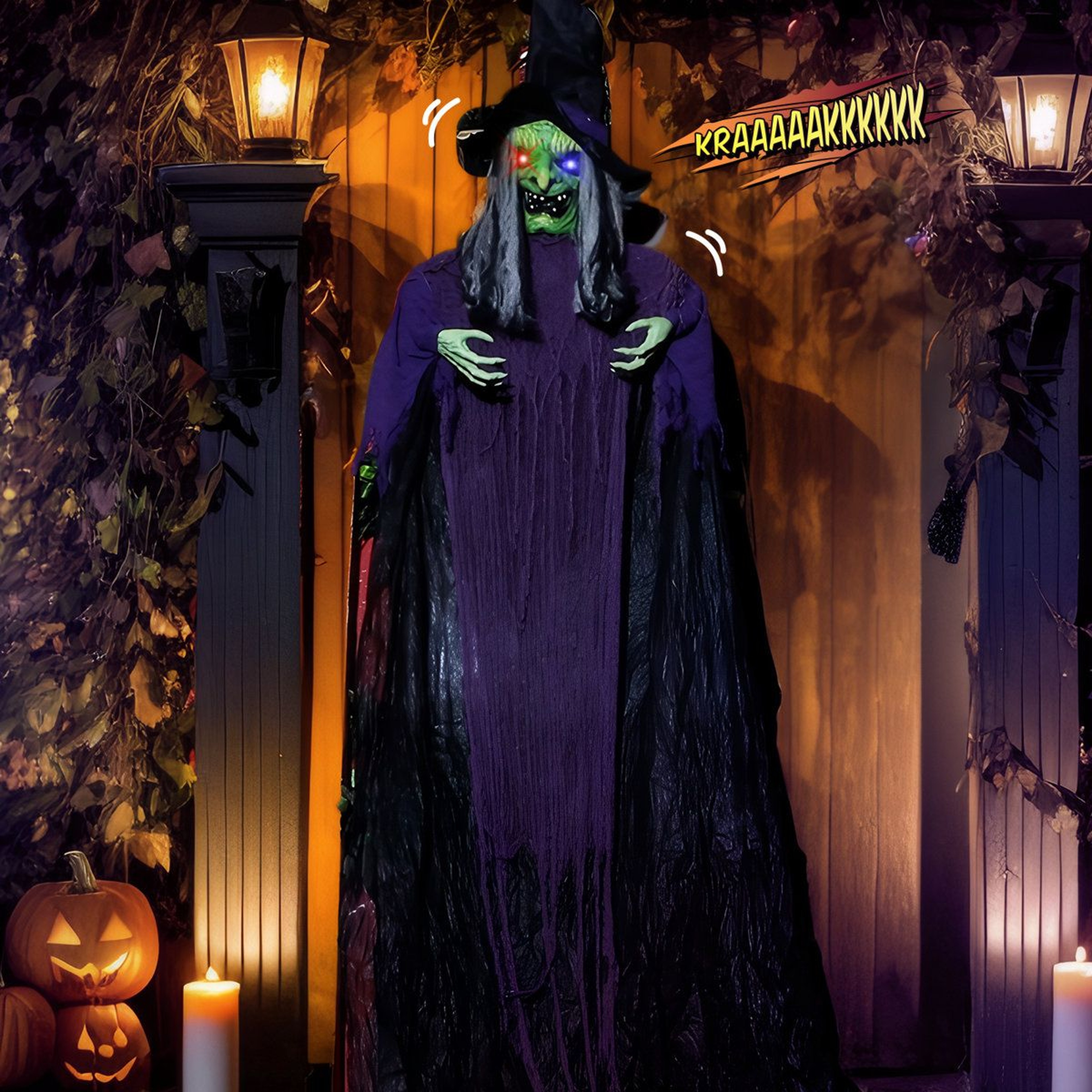 Halloween Lighted Witch Hat Decorations With Battery Operated Lights 3
