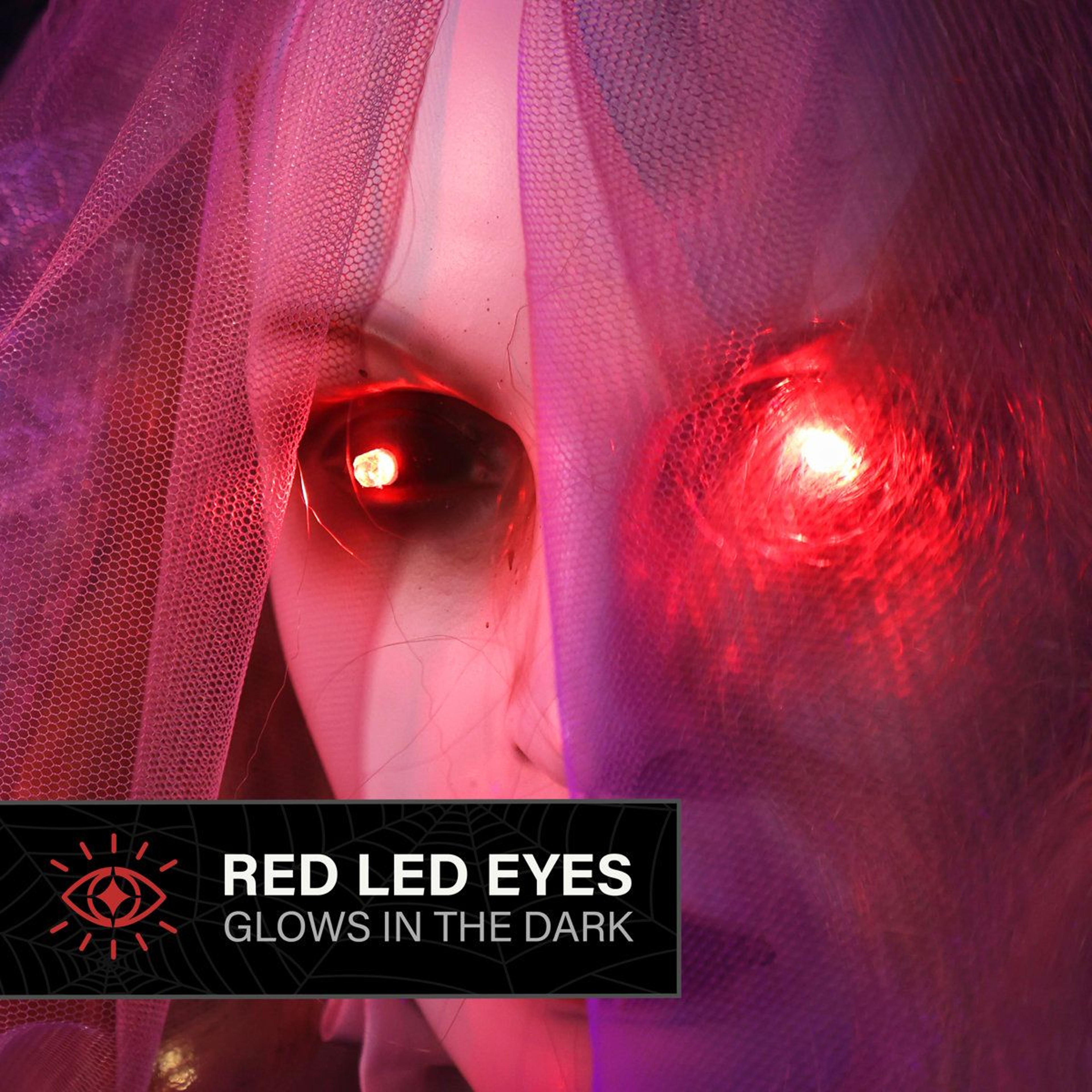 Halloween Animatronic Bride With Rotating Double Face And Red LED Eyes 4