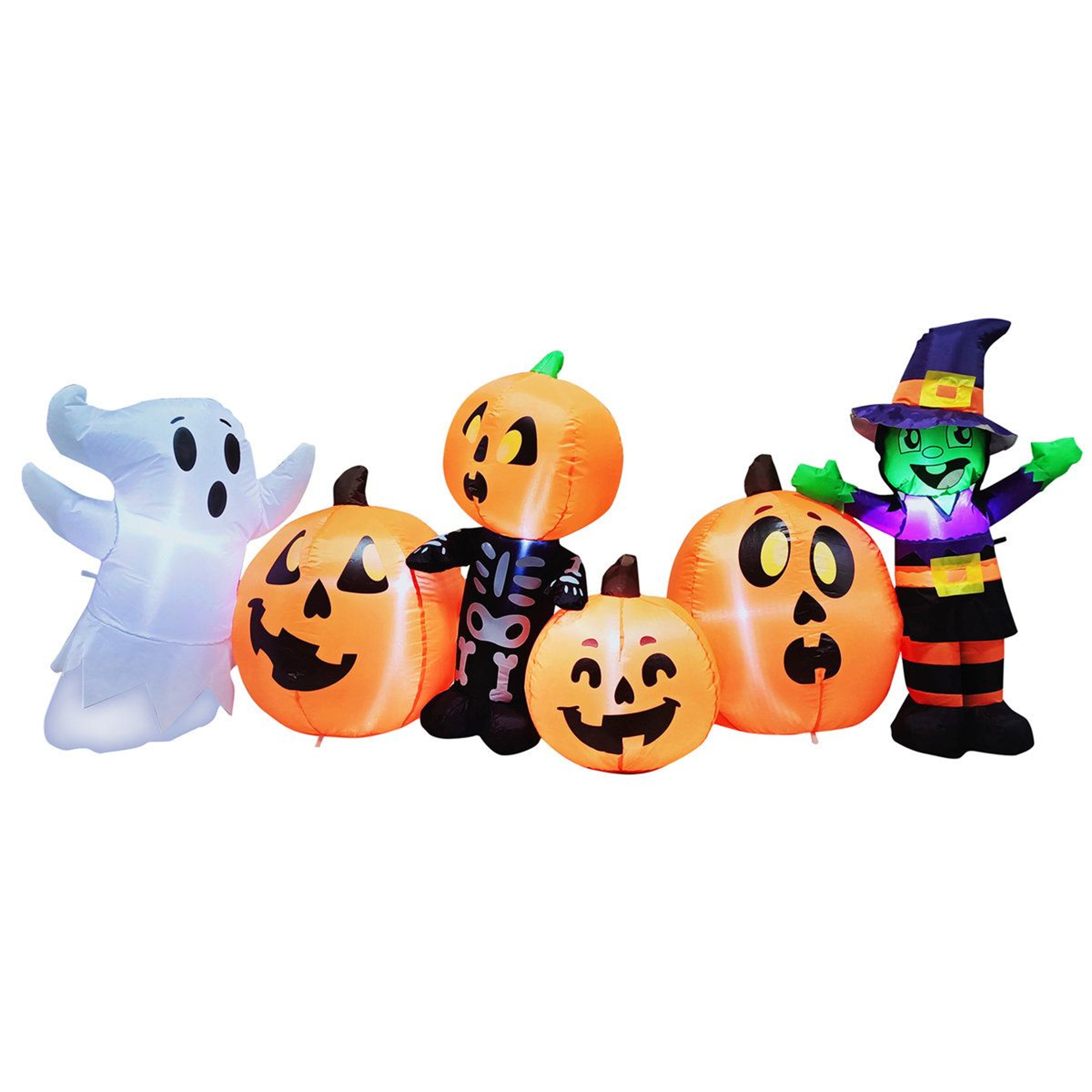 Halloween Inflatable Yard Decoration With Pumpkins Ghosts And LED Lights 0