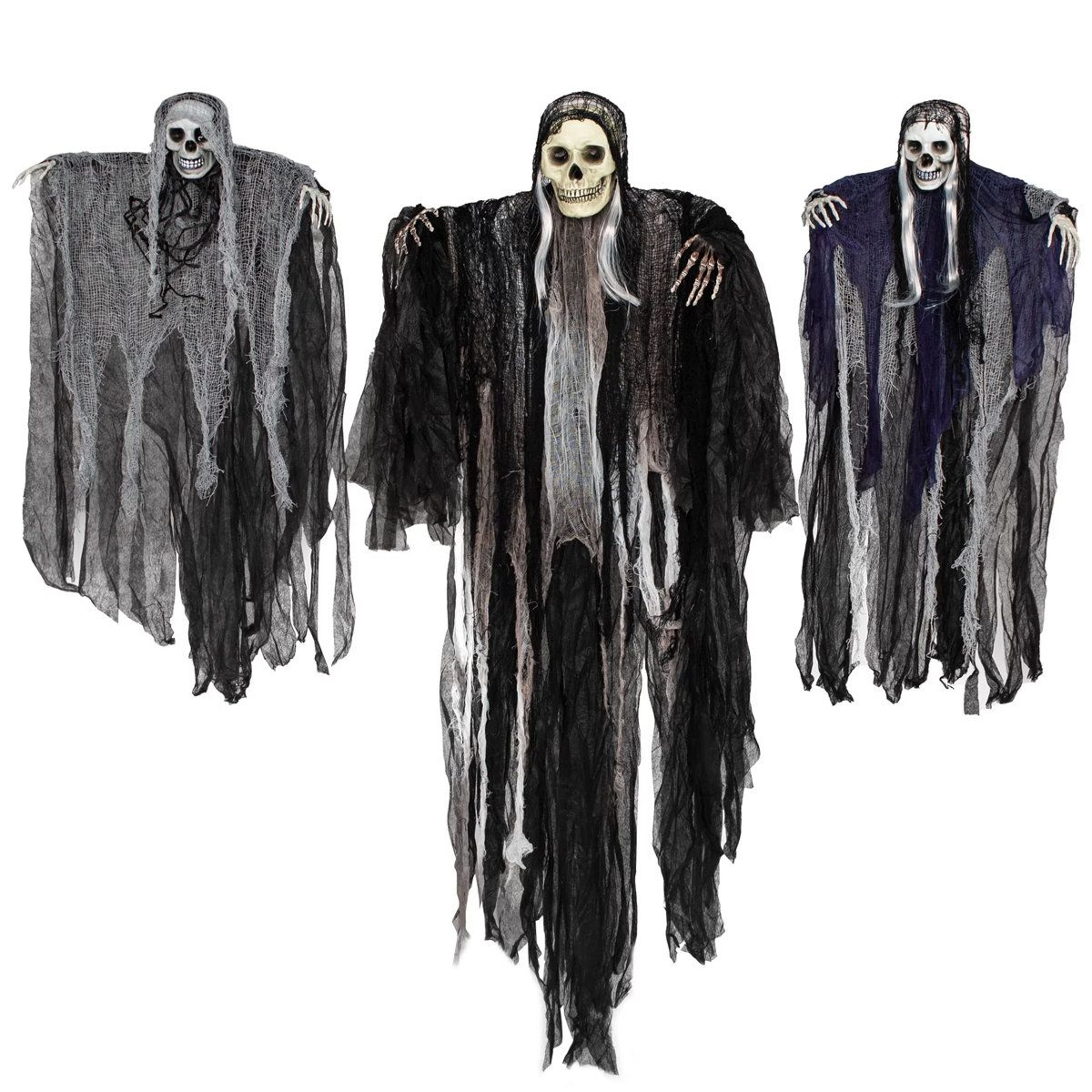Hanging Halloween Grim Reaper Skeleton Decorations With Adjustable Arms 5
