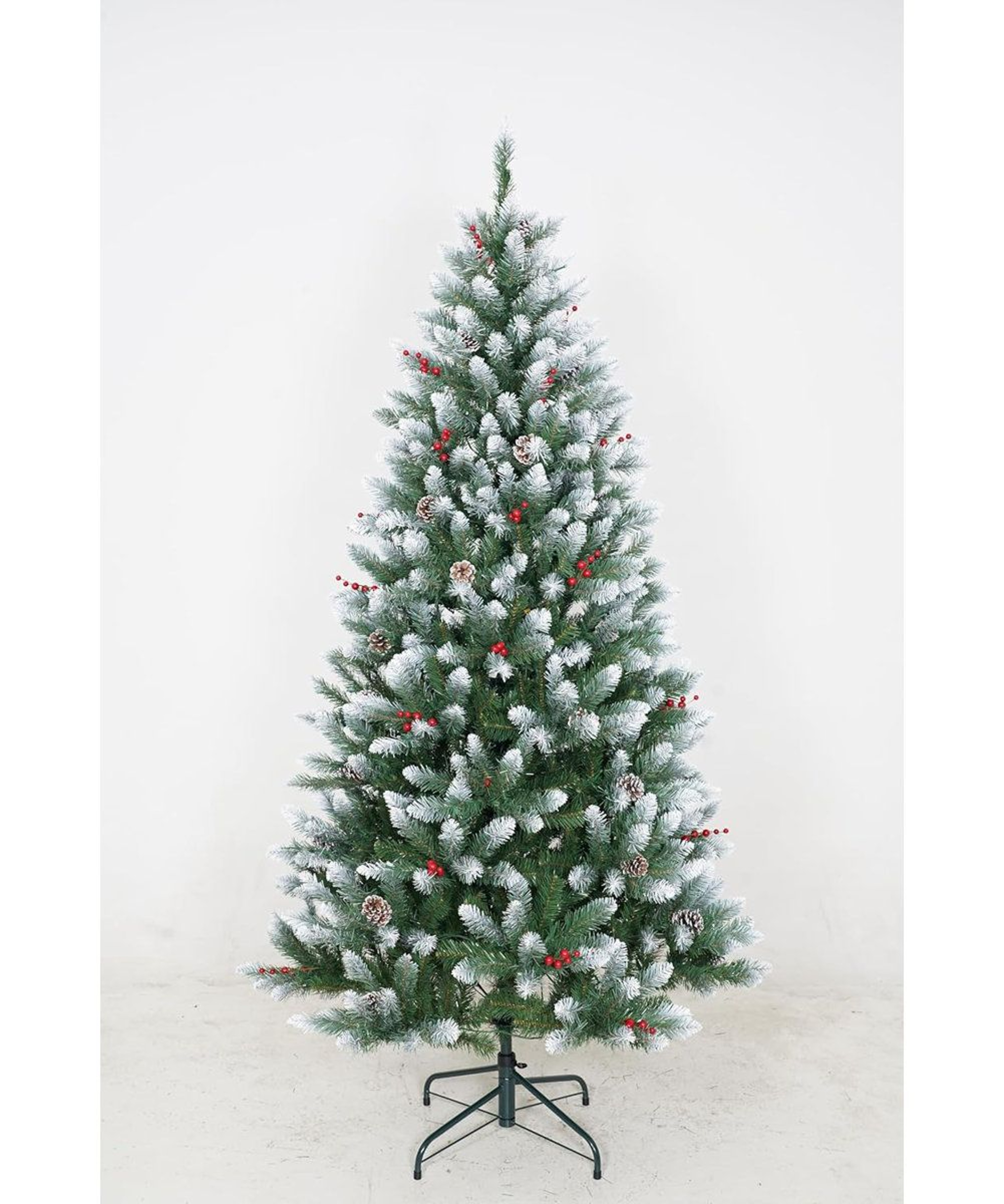 Pre Lit Artificial Christmas Tree With Warm White Lights And Pine Cones 0