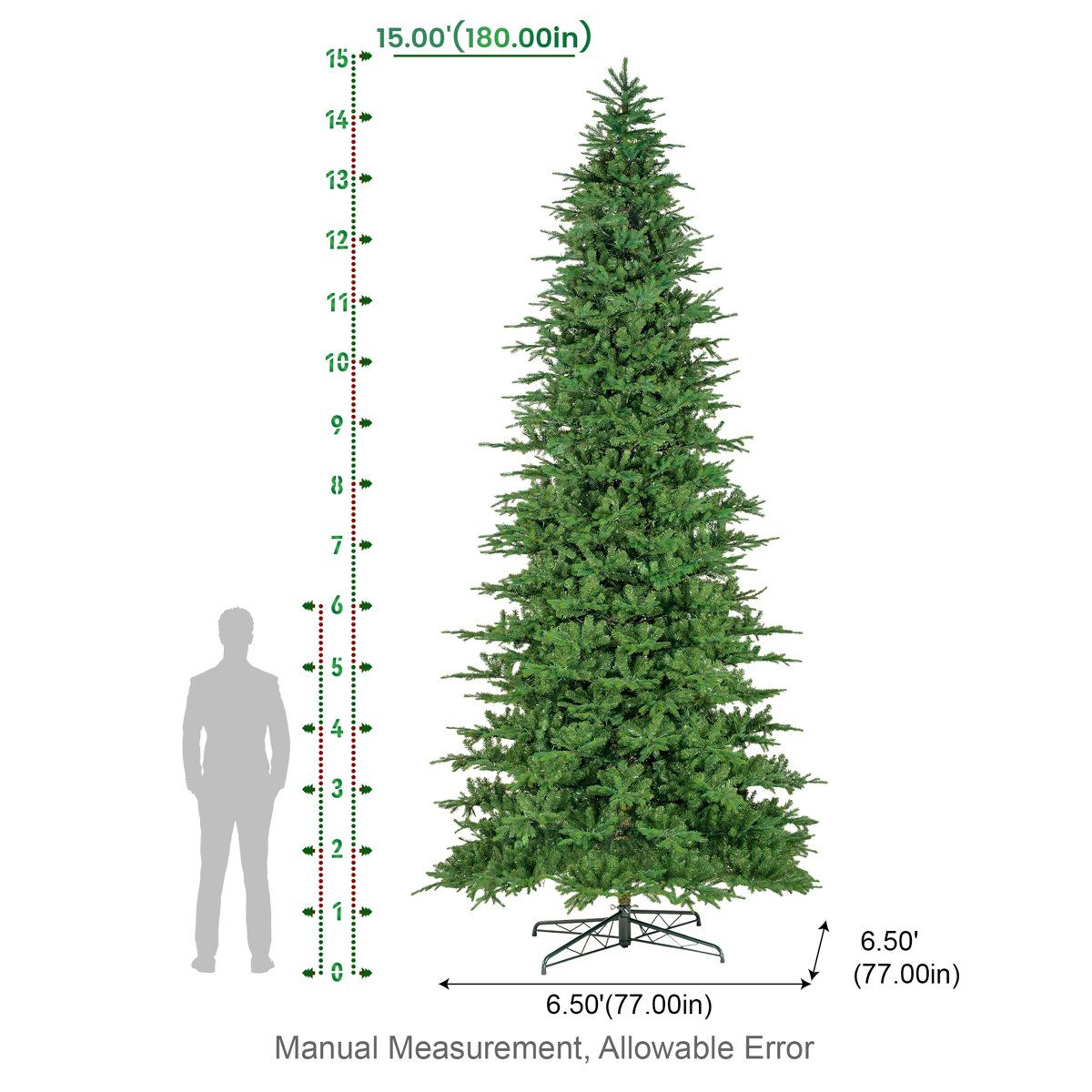 Pre Lit Artificial Fir Christmas Tree With Color Changing LED Lights 2