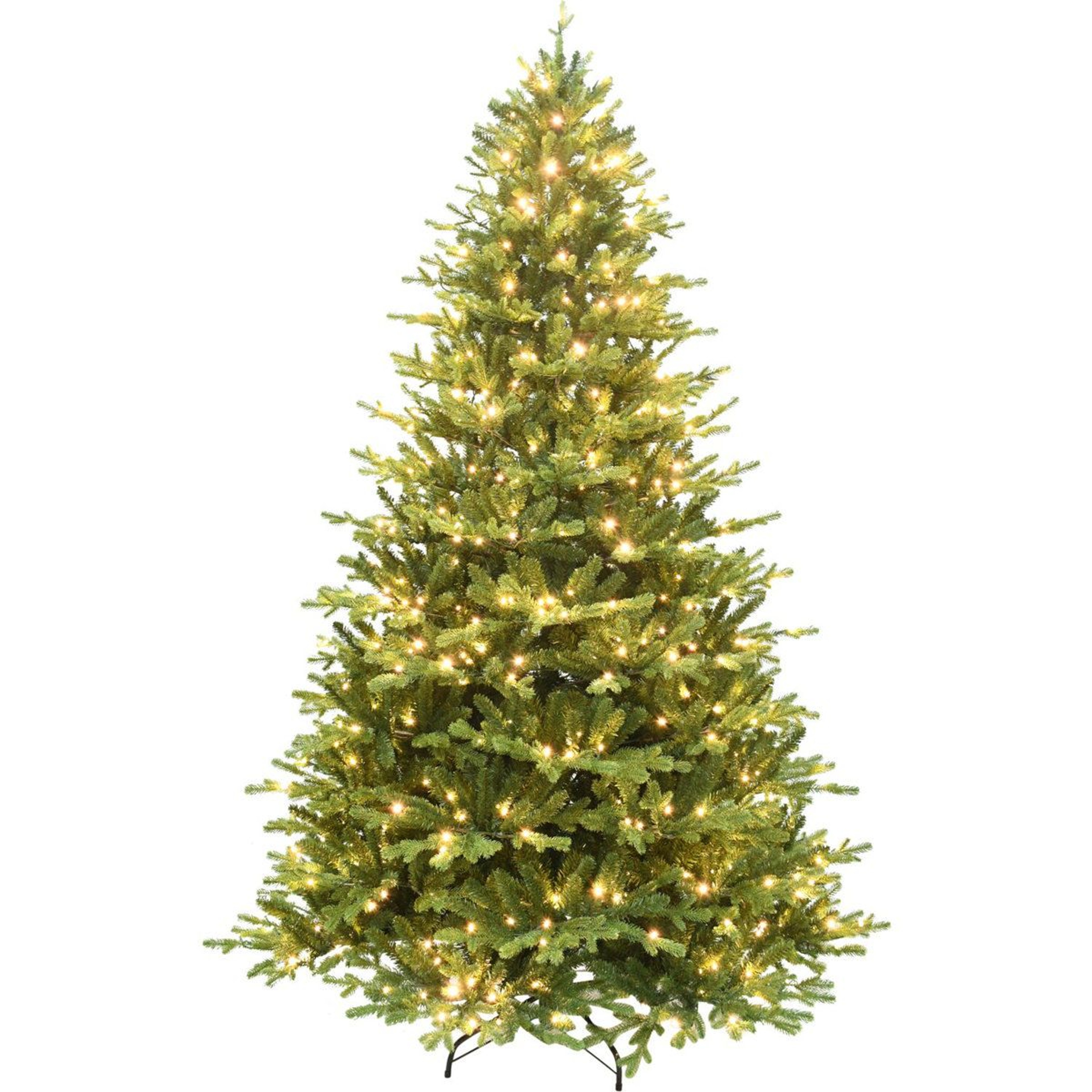 Pre Lit Artificial Christmas Tree With Warm White LED Lights And Hinged Branches 2