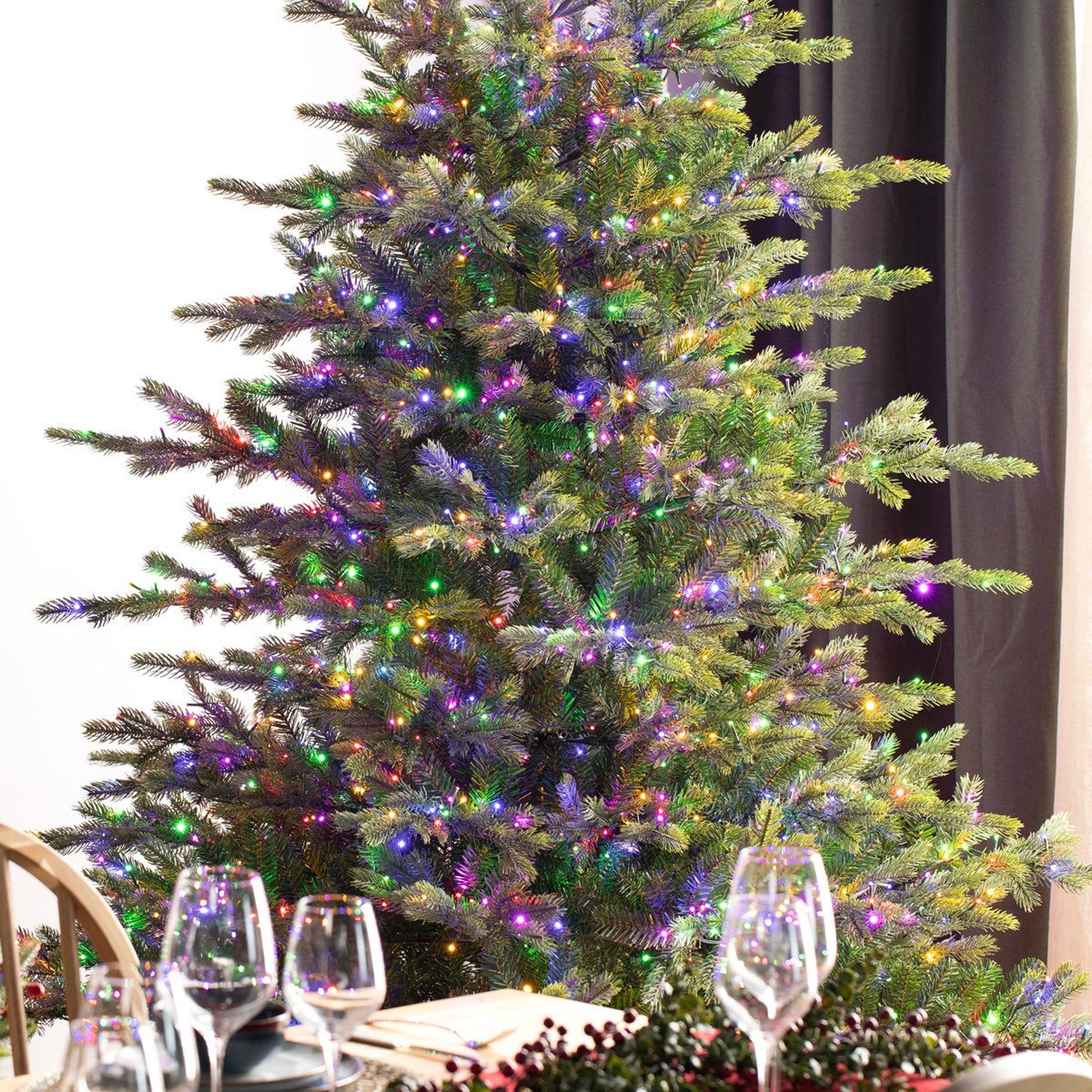 Pre Lit Artificial Christmas Tree With LED Lights And Remote Control 8