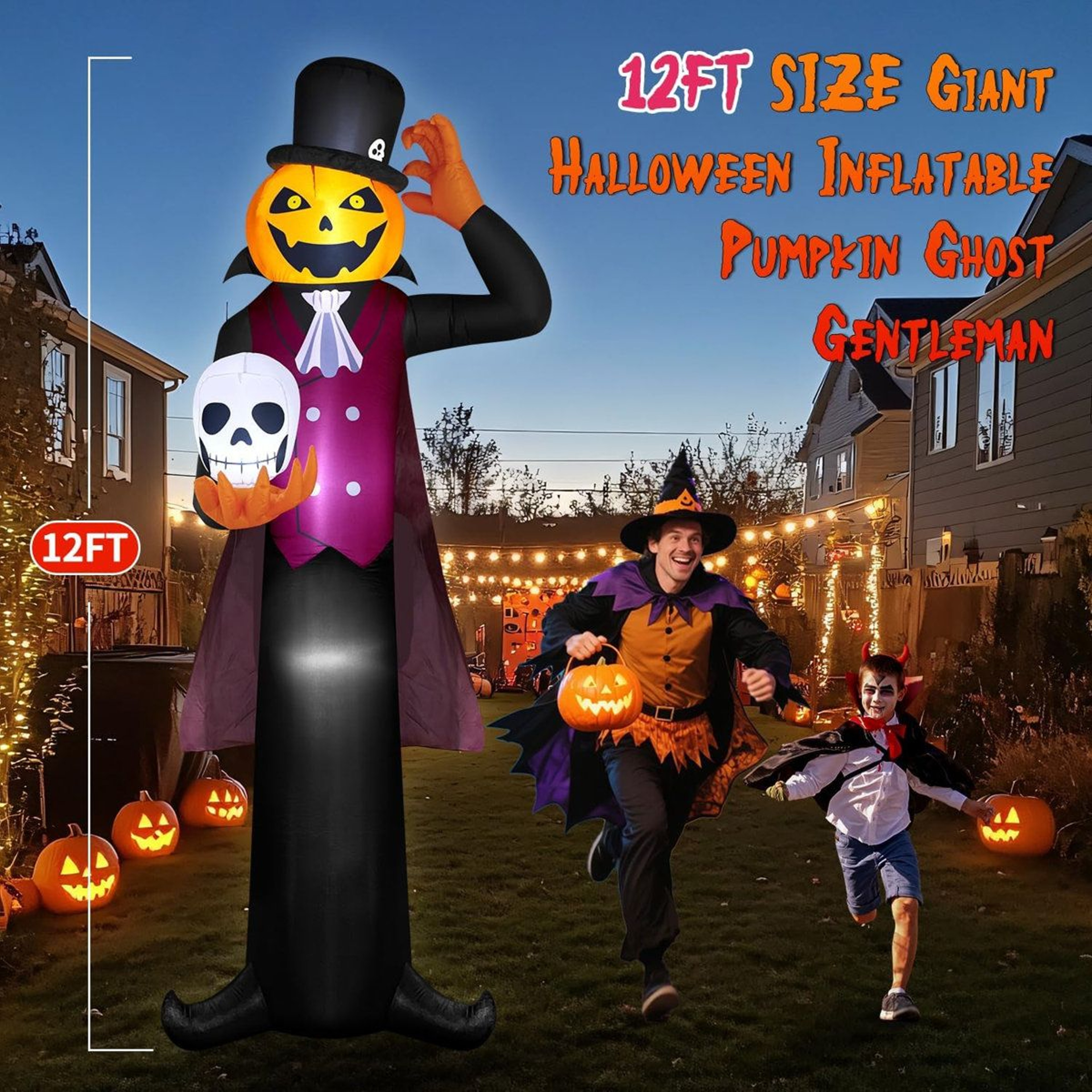 Halloween Inflatable Outdoor Decoration With LED Lights And Weather Resistant Design 2