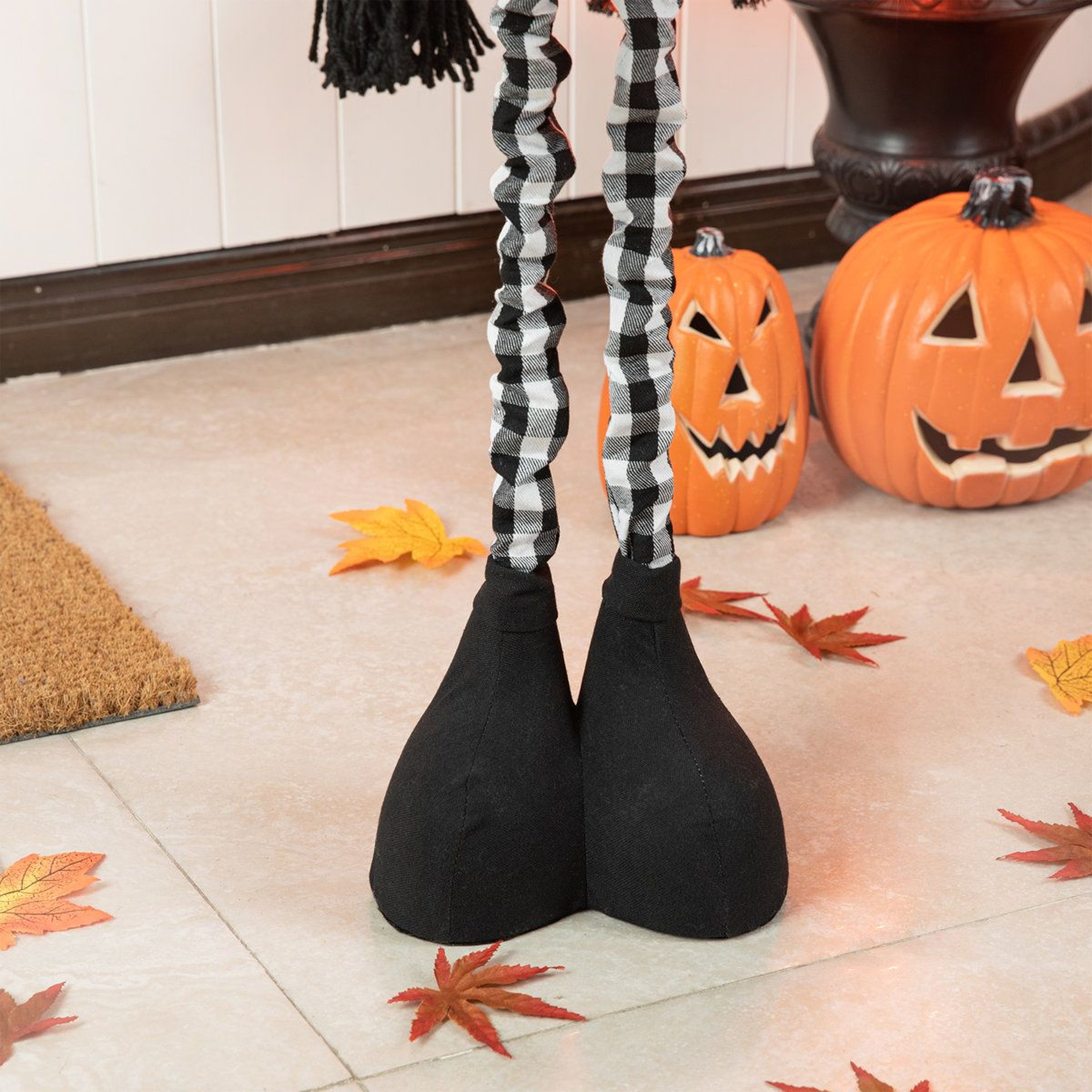 Lighted Halloween Ghost Decoration With Telescoping Legs And Timer 4