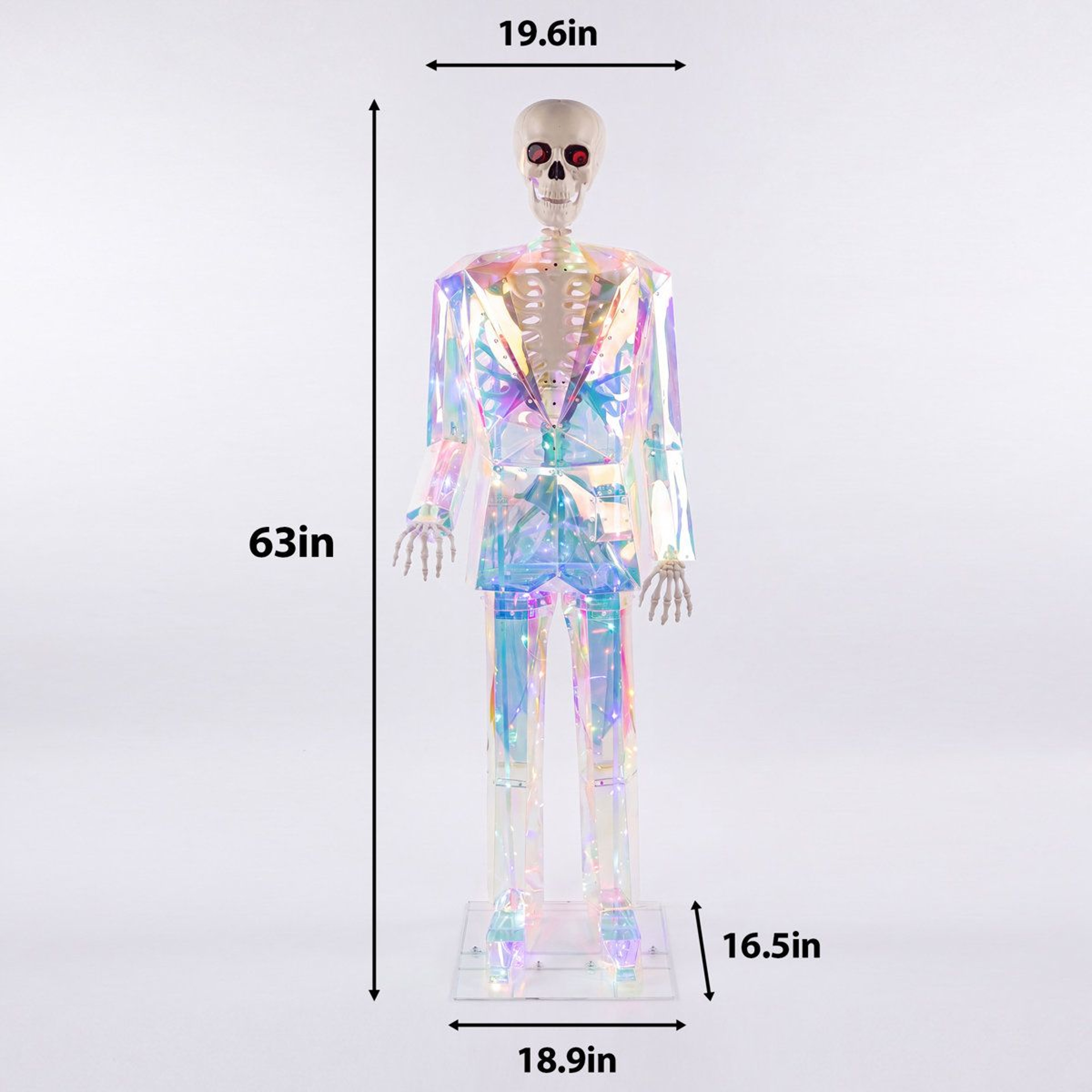LED Halloween Skeleton Decoration With Multicolor Lights 4