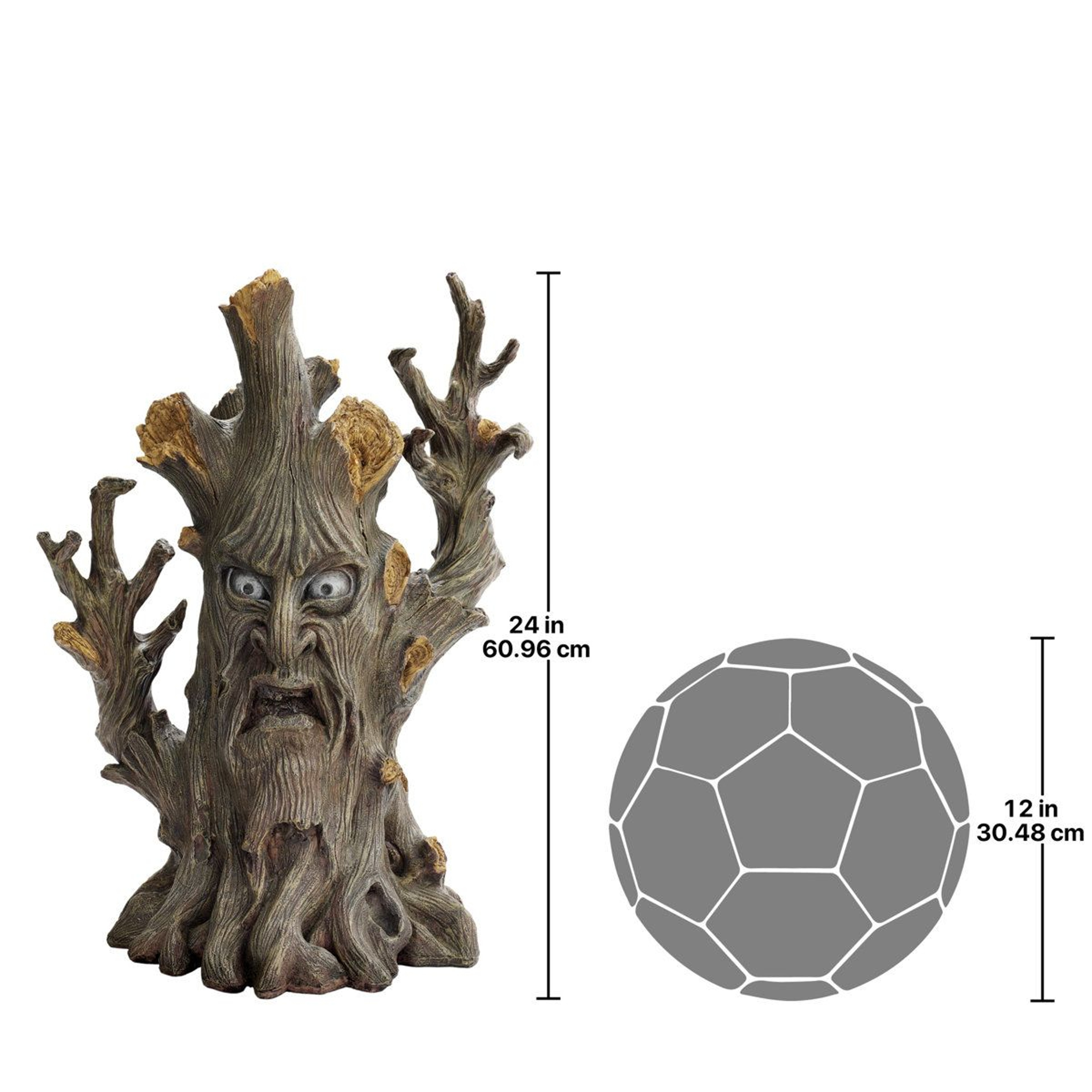Black Forest Ent Tree Statue Brown Polyresin Garden Decor 1