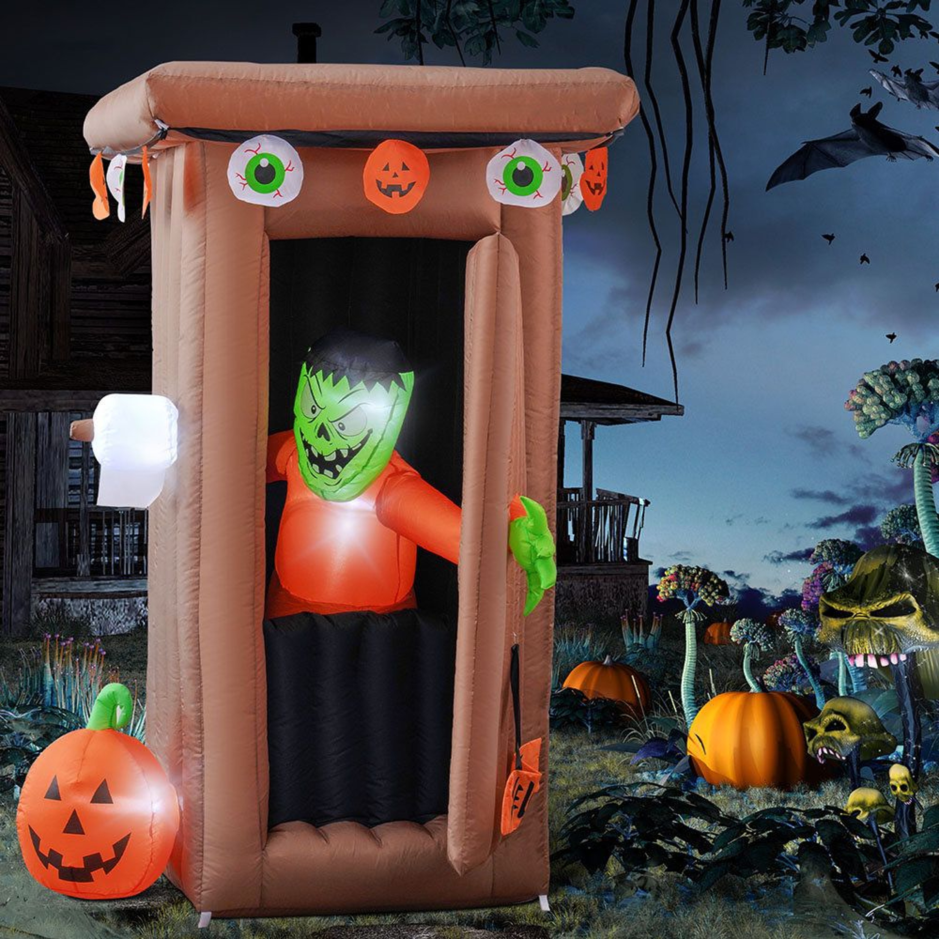 Halloween Inflatable Outdoor Decoration With Multicolor LED Lights 0