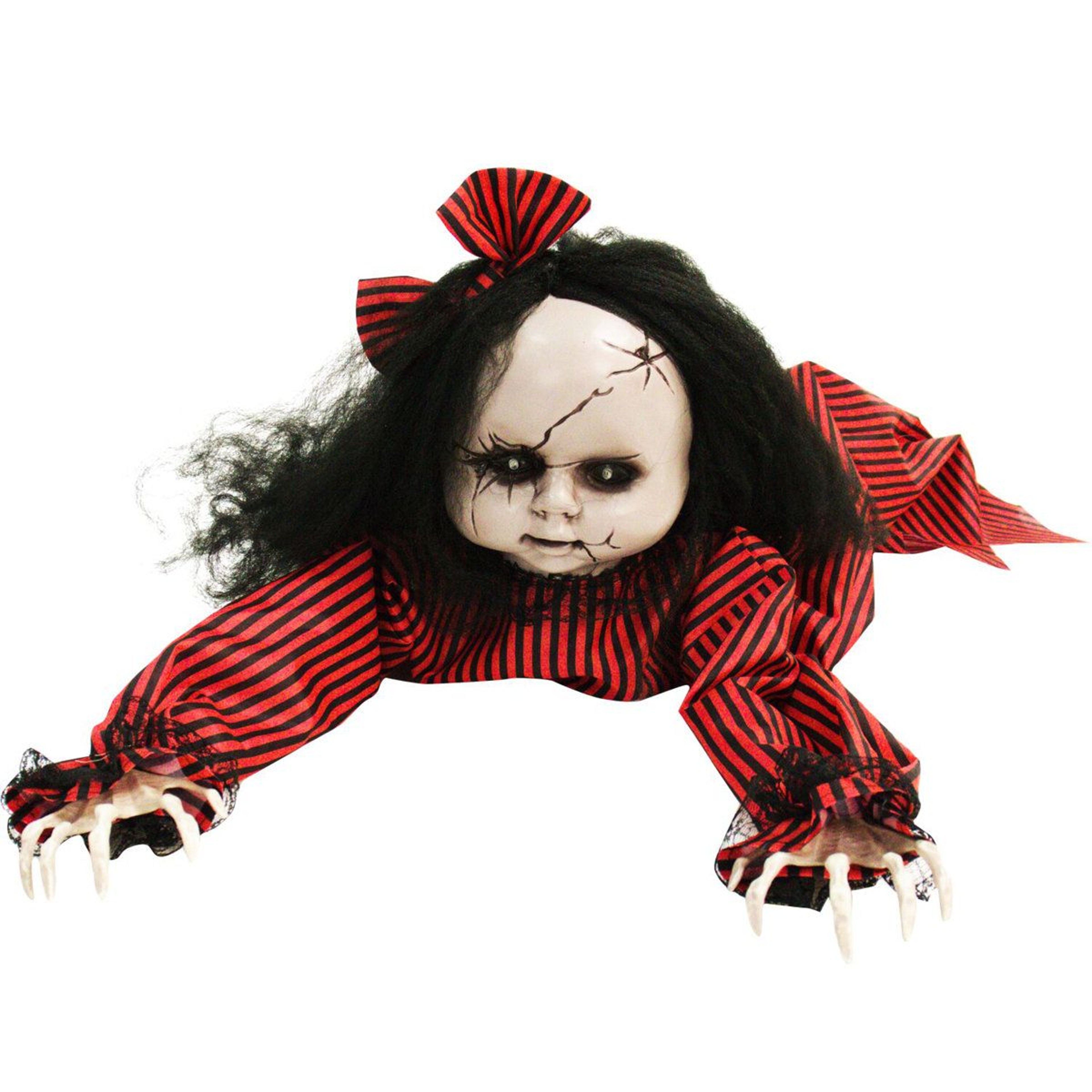 Animatronic Crawling Baby Doll Halloween Decoration With Lights And Sound 4