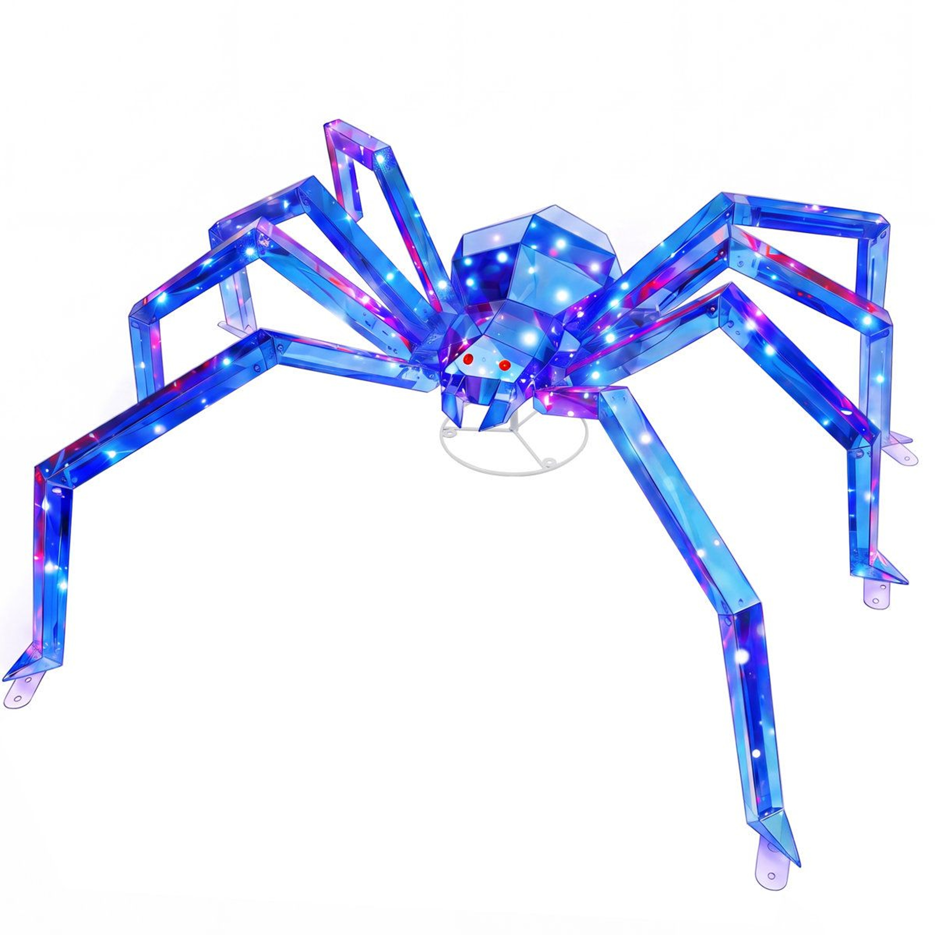 Long Legged Lighted Halloween Spider Outdoor Yard Decoration With Multicolor LED Lights 0