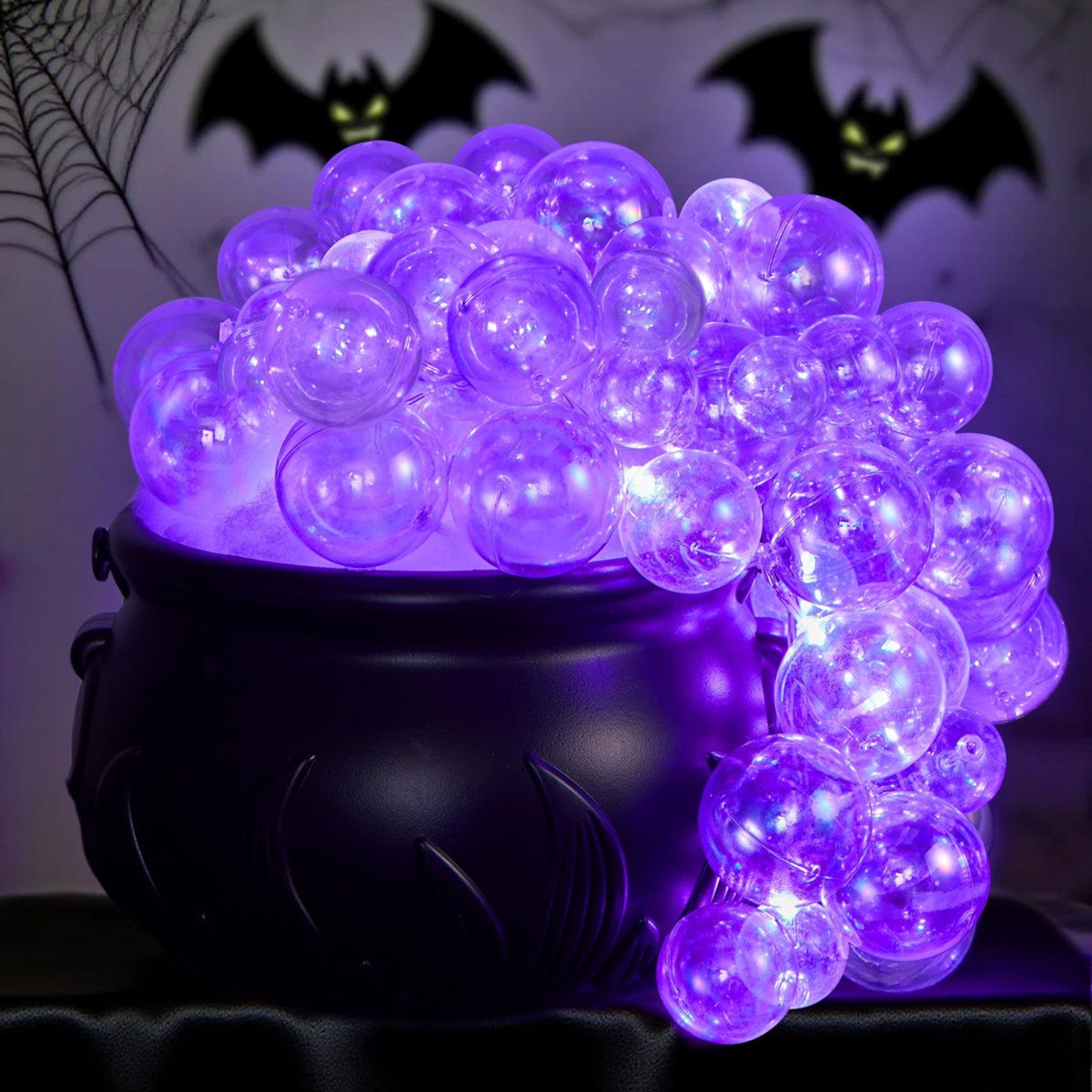 LED Light Up Witch Cauldron Halloween Decoration With 8 Color Changing Glow Modes 2