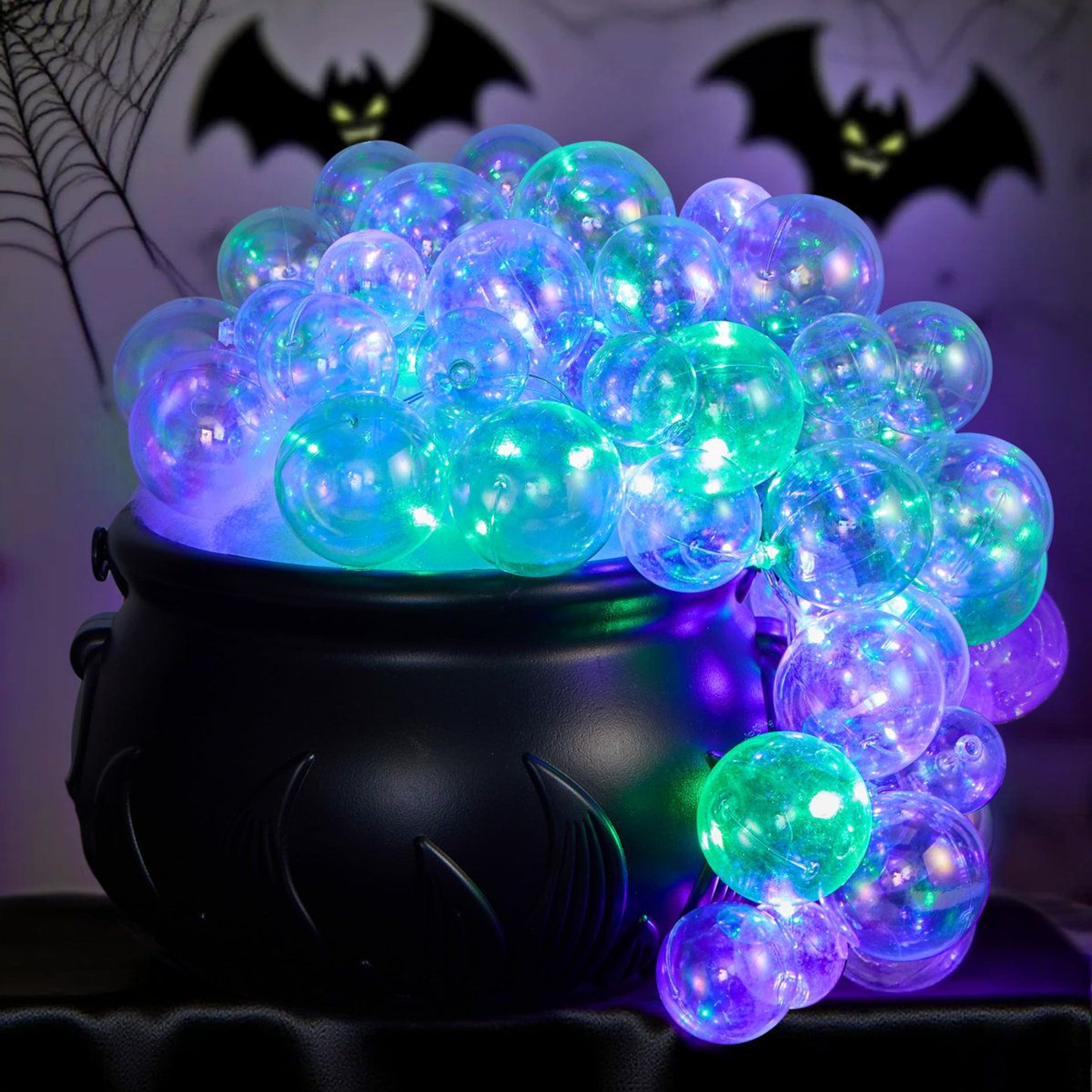 LED Light Up Witch Cauldron Halloween Decoration With 8 Color Changing Glow Modes 4