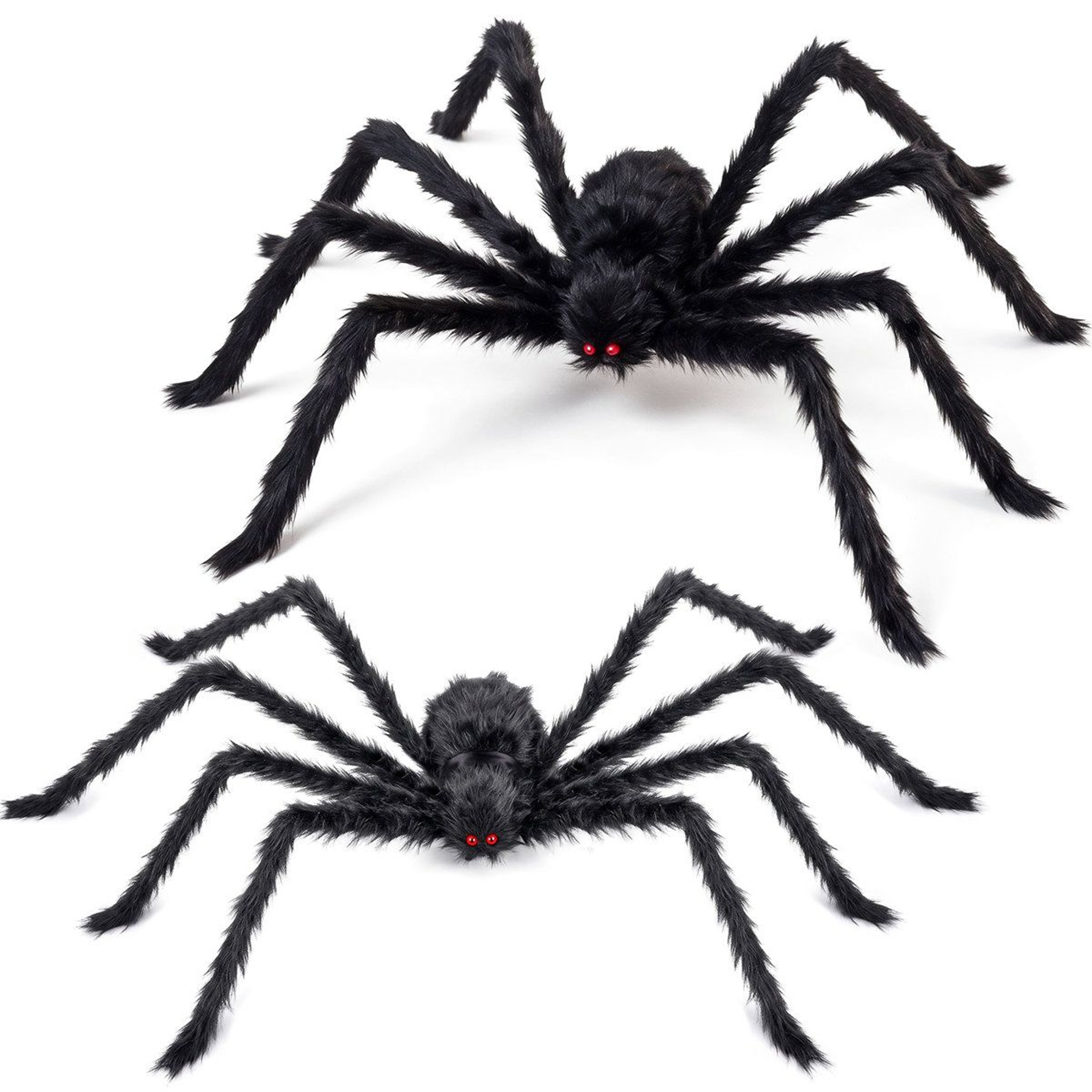 Giant Black Halloween Spiders Plush Indoor Outdoor Decorations 0