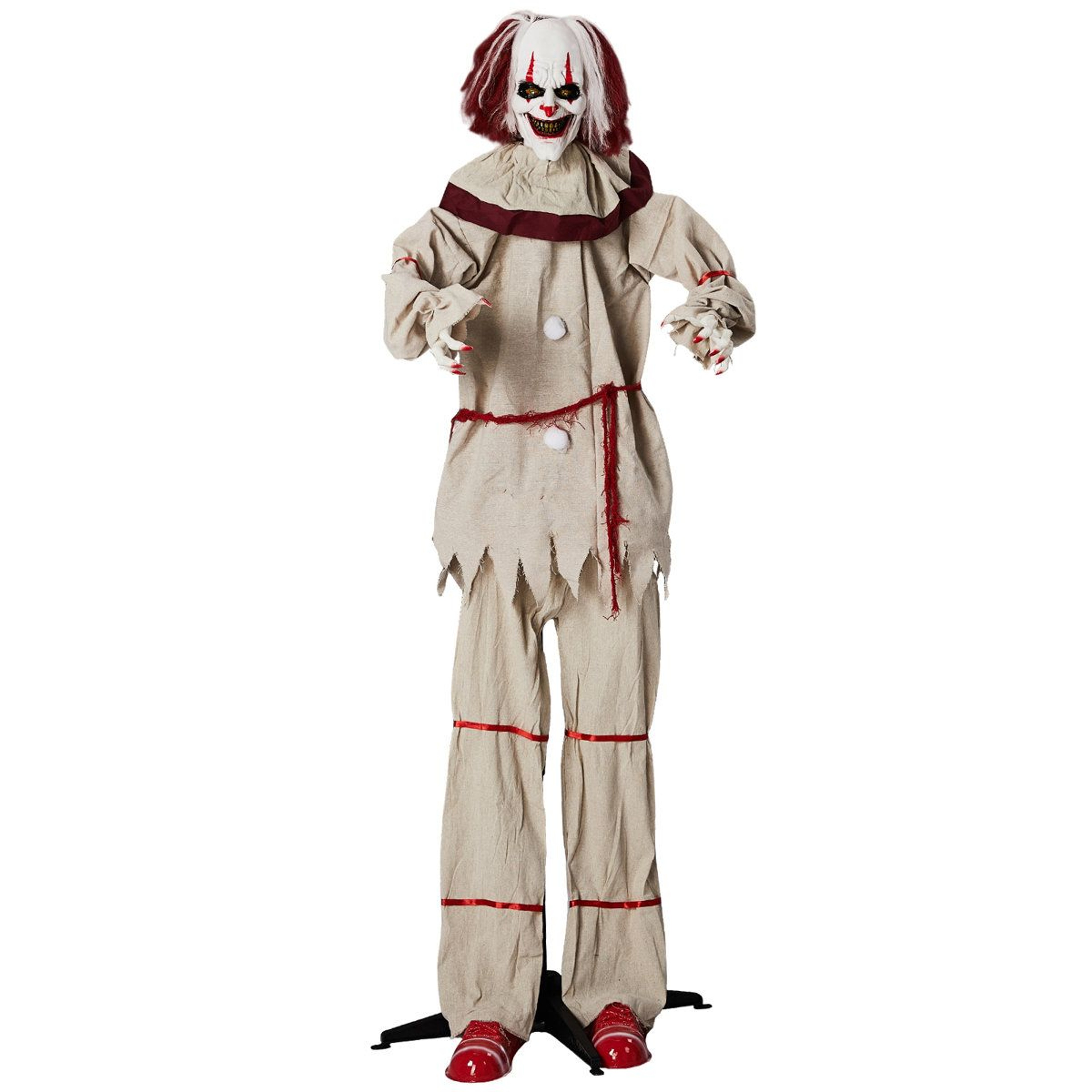 Halloween Animatronic Talking Clown With Balloon And Movable Arms 0