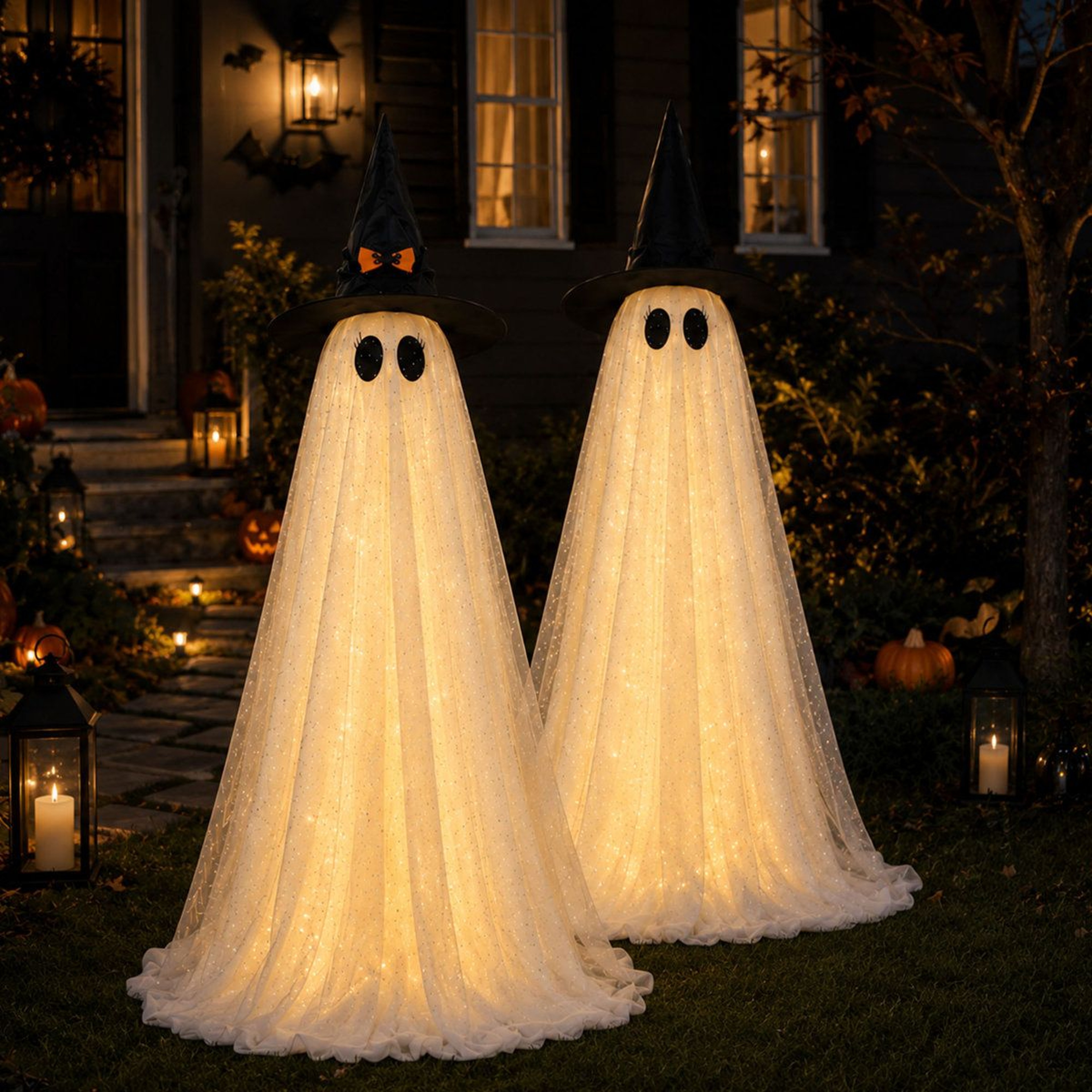 Lighted Halloween Ghost Yard Decorations With Remote And Timer 4