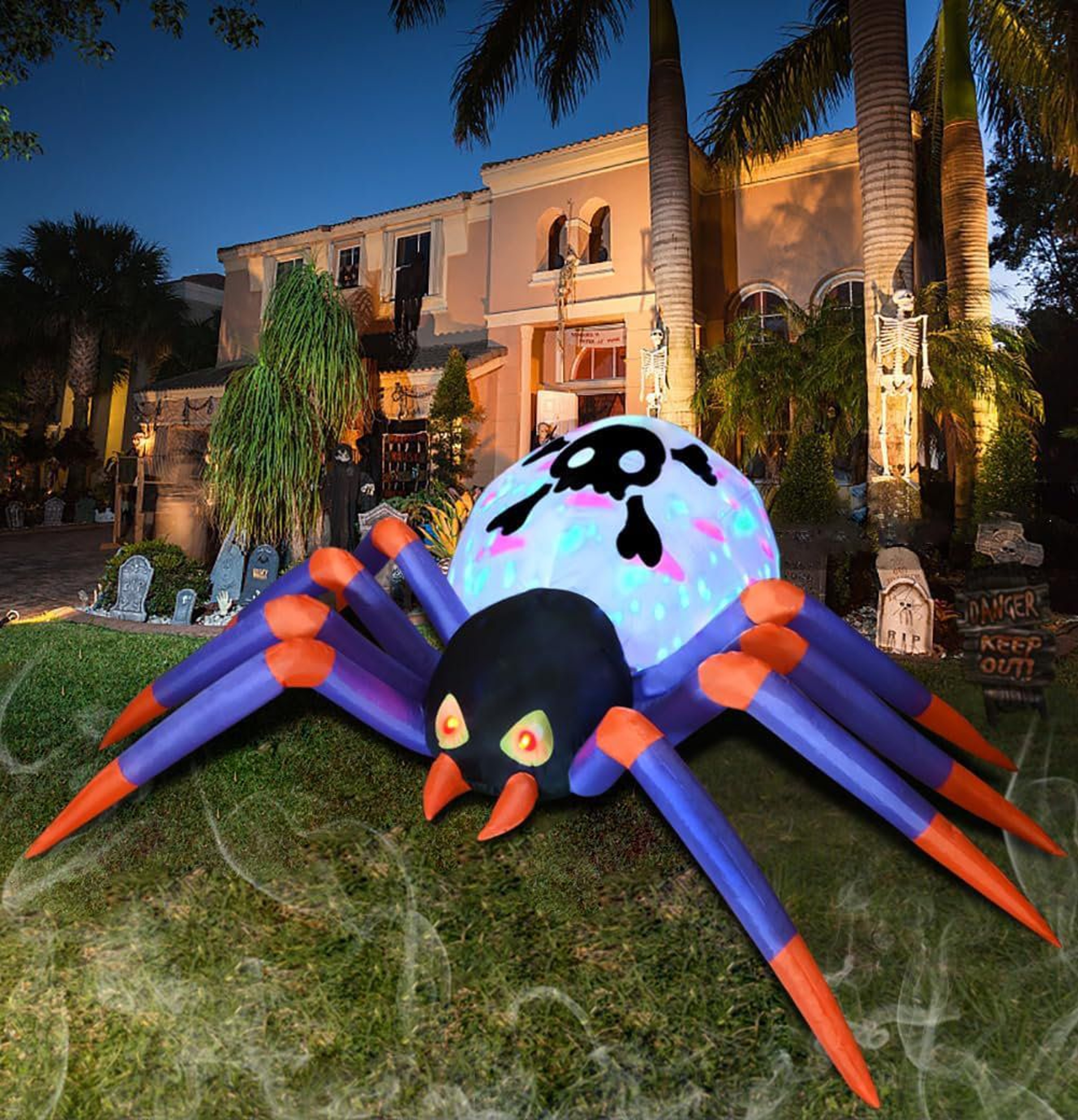 Halloween Outdoor Inflatable Decoration With LED Lights And Polyester 2