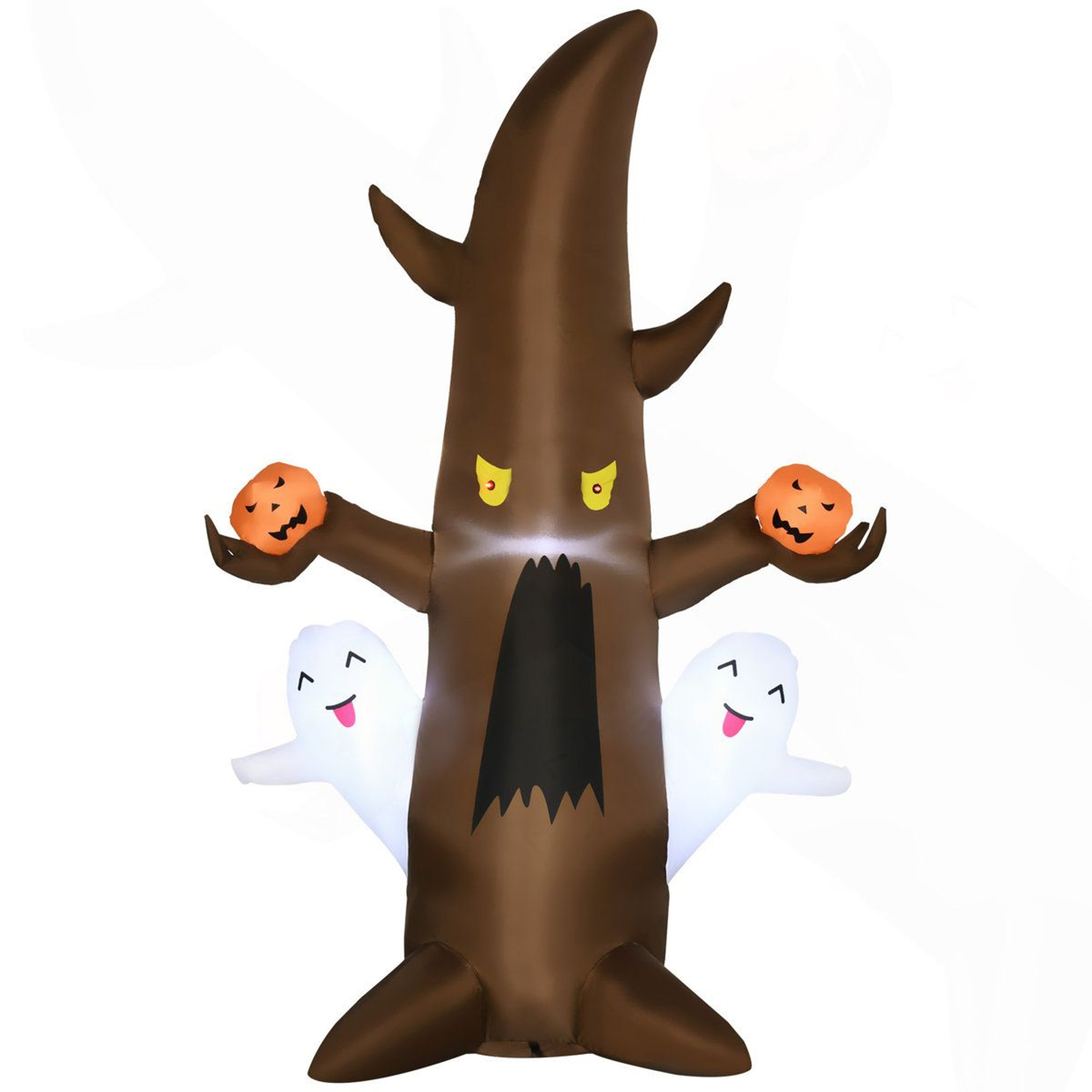 Halloween Inflatable Ghost Tree With Pumpkins And LED Lights 0