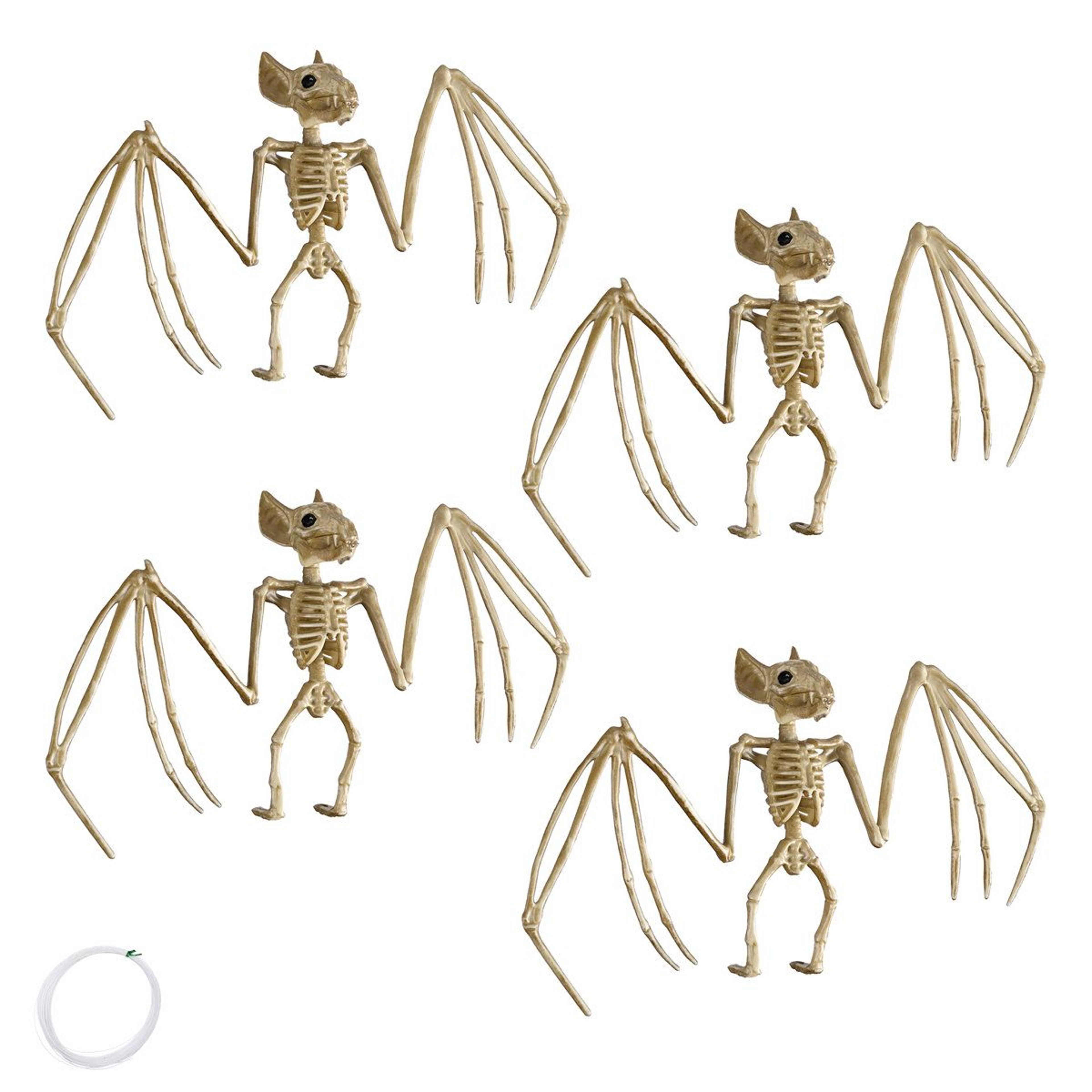 Bat Skeleton Halloween Decorations Hanging Skull And Bone Figurines 2
