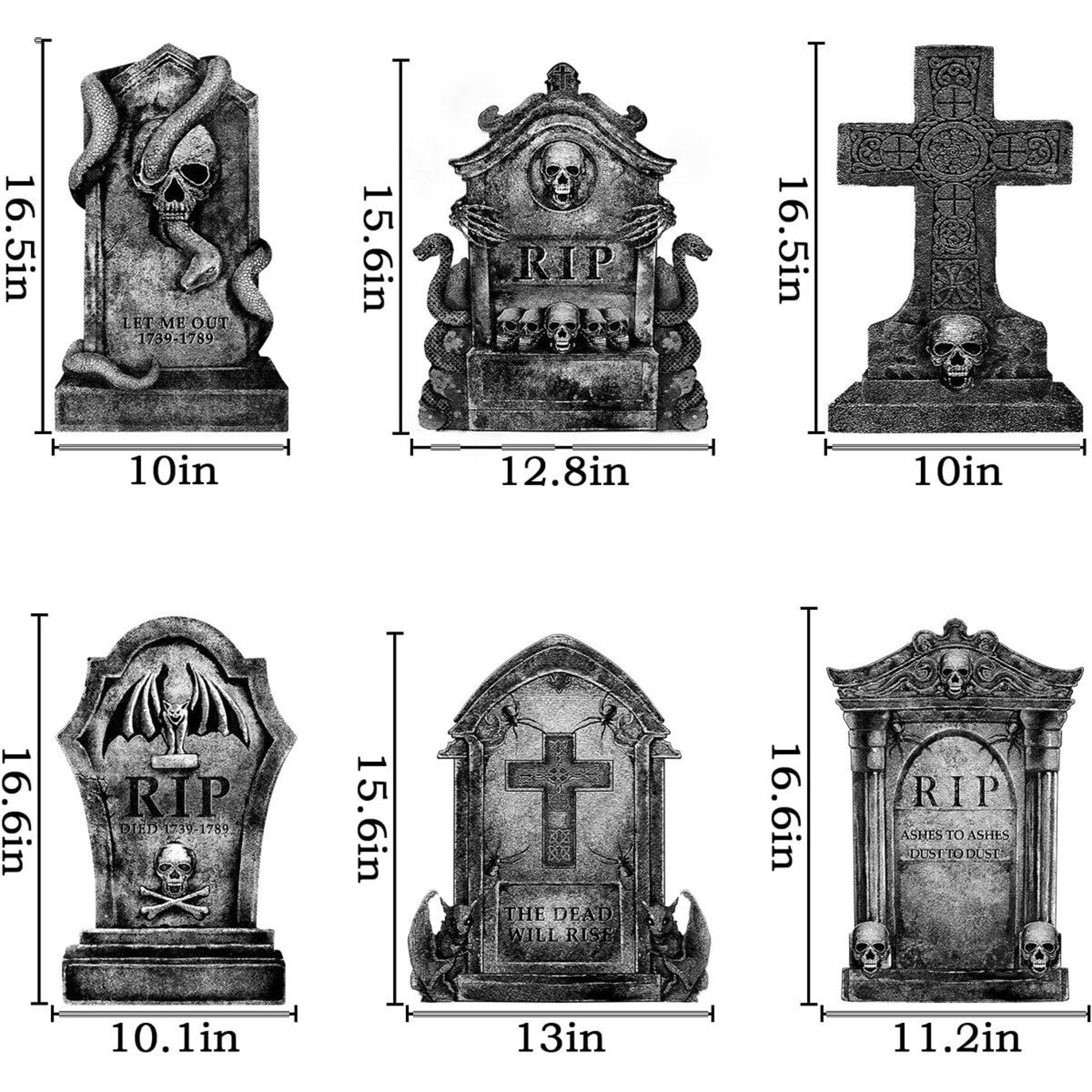 Halloween Graveyard Decorations Tombstone Yard Signs With Stakes 3