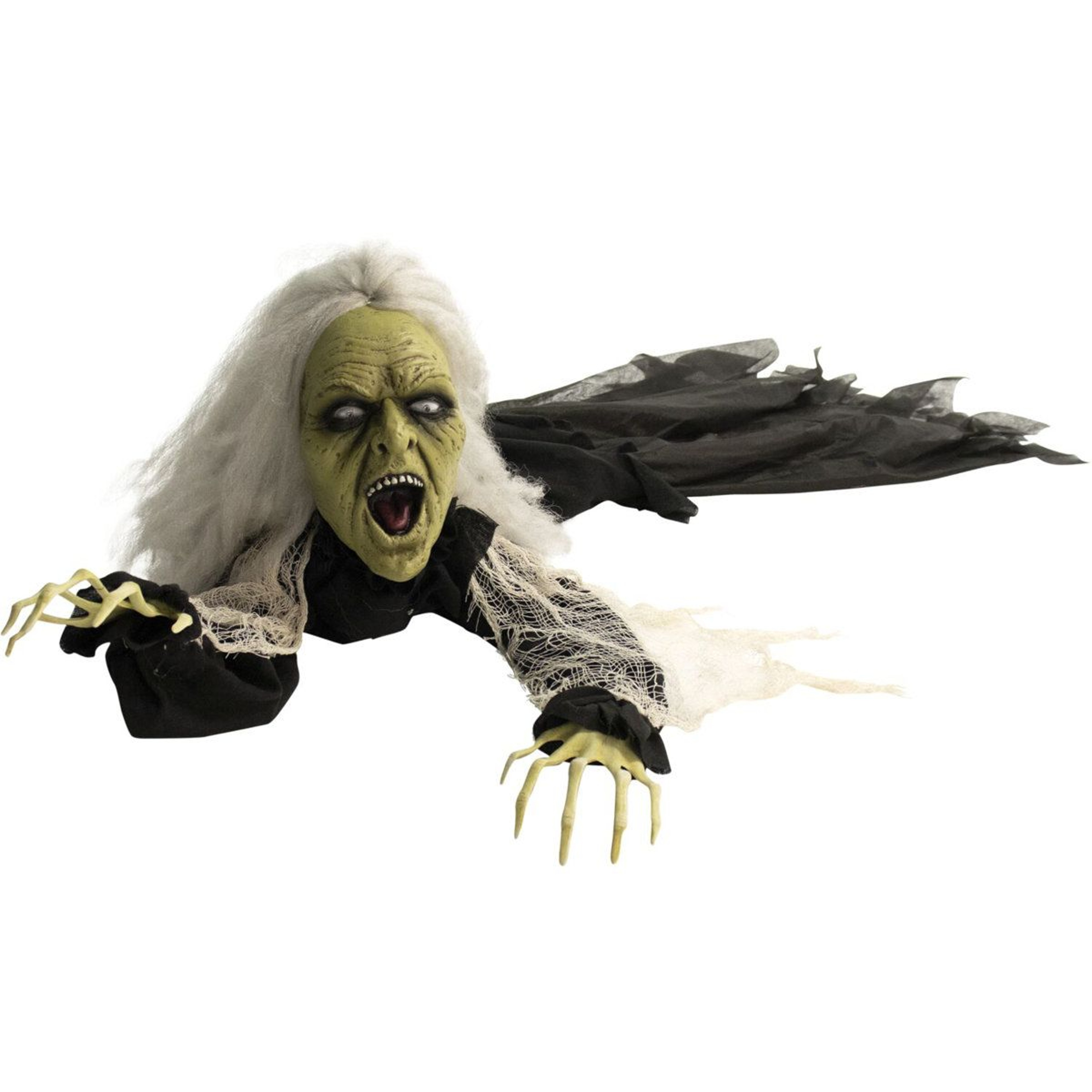 Scary Crawling Witch Animatronic With LED Lights And Sound For Halloween 0