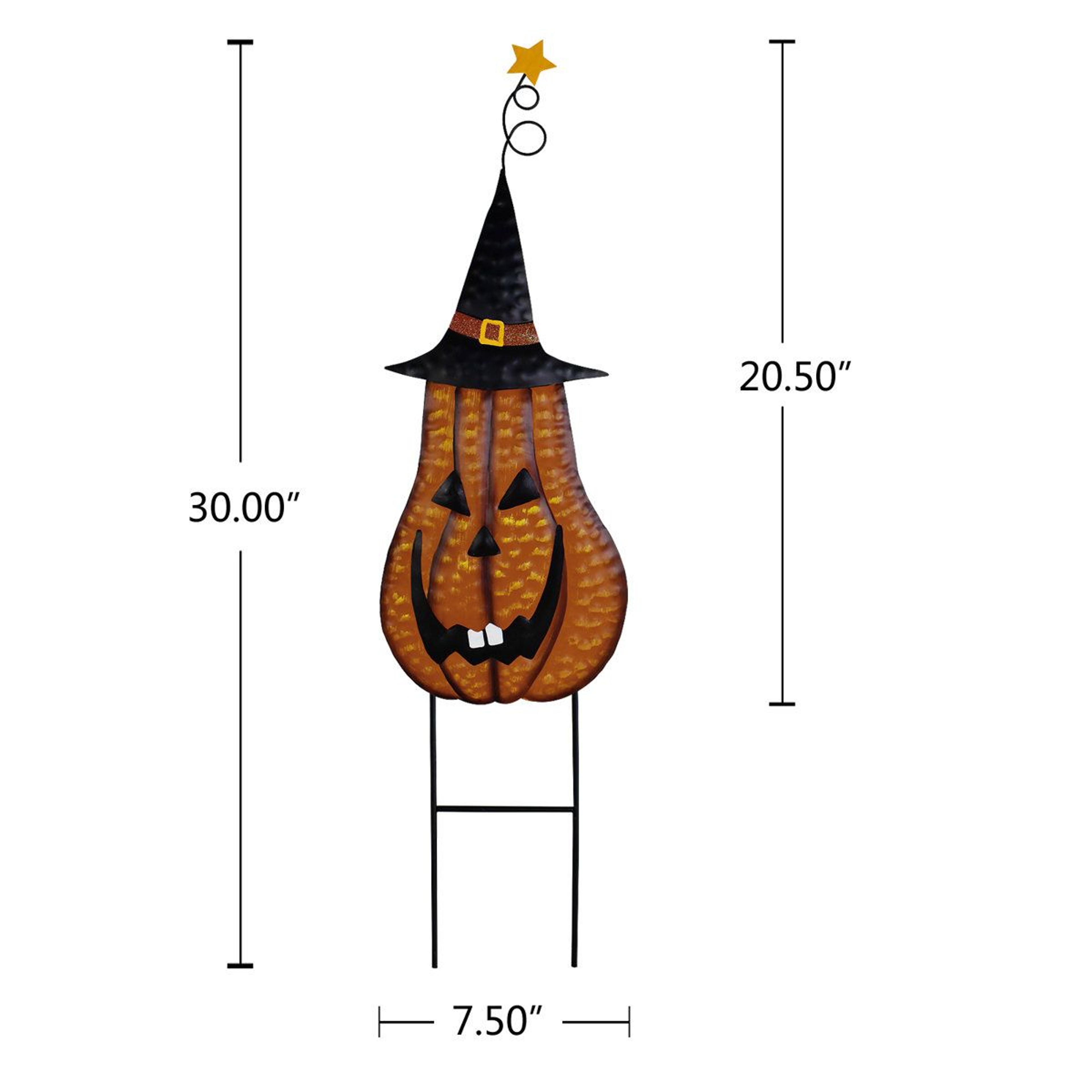 Halloween Jack O Lantern Metal Garden Stake Outdoor Decoration 2