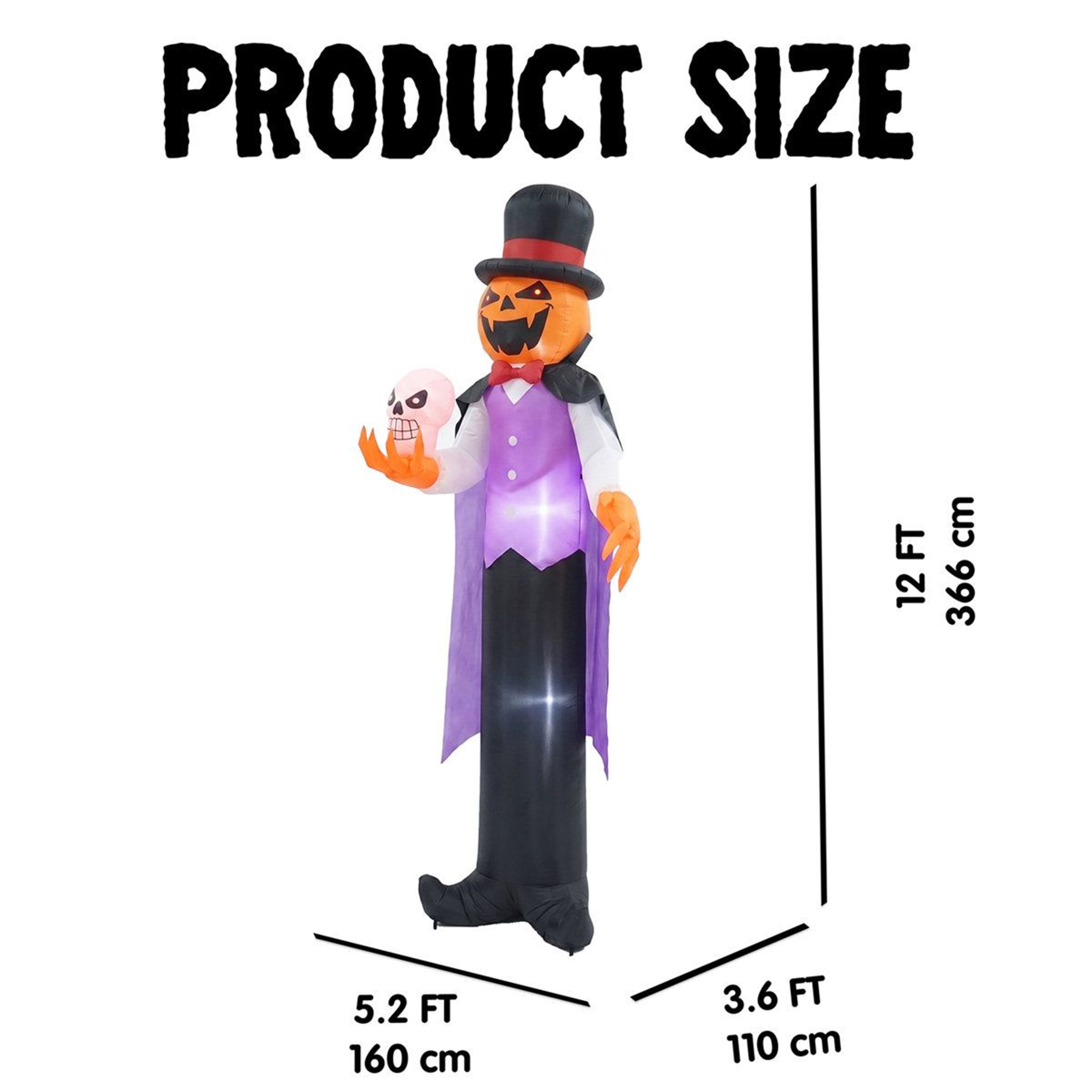 Halloween Inflatable Decoration With Pumpkin Ghost And Vampire Design 4