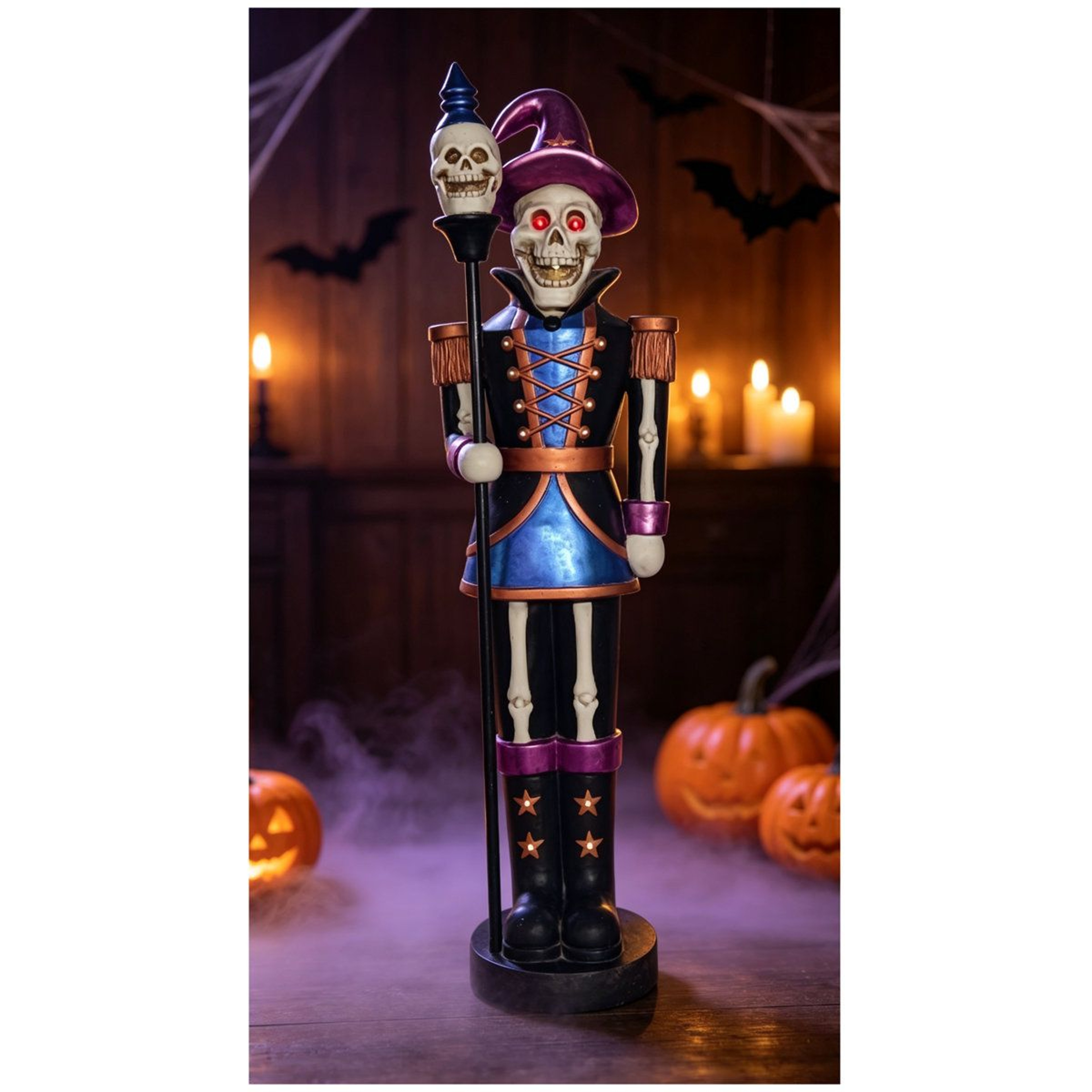 Lighted Skull Commander Halloween Skeleton Soldier Decoration 3