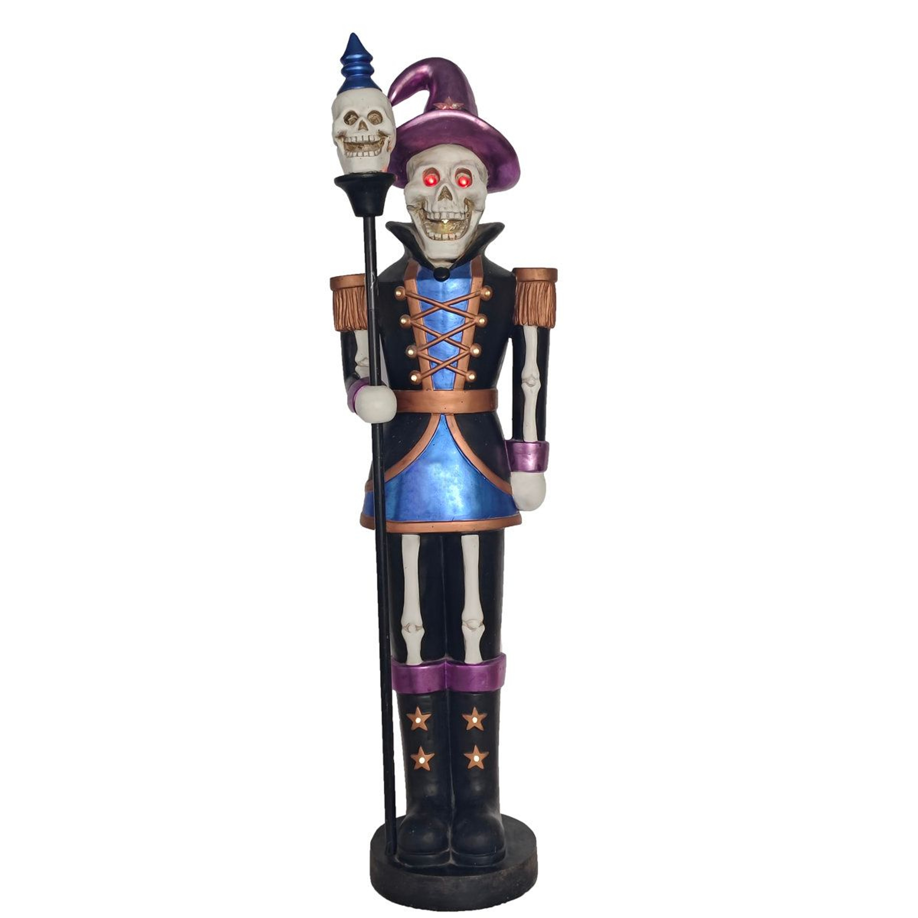 Lighted Skull Commander Halloween Skeleton Soldier Decoration 0