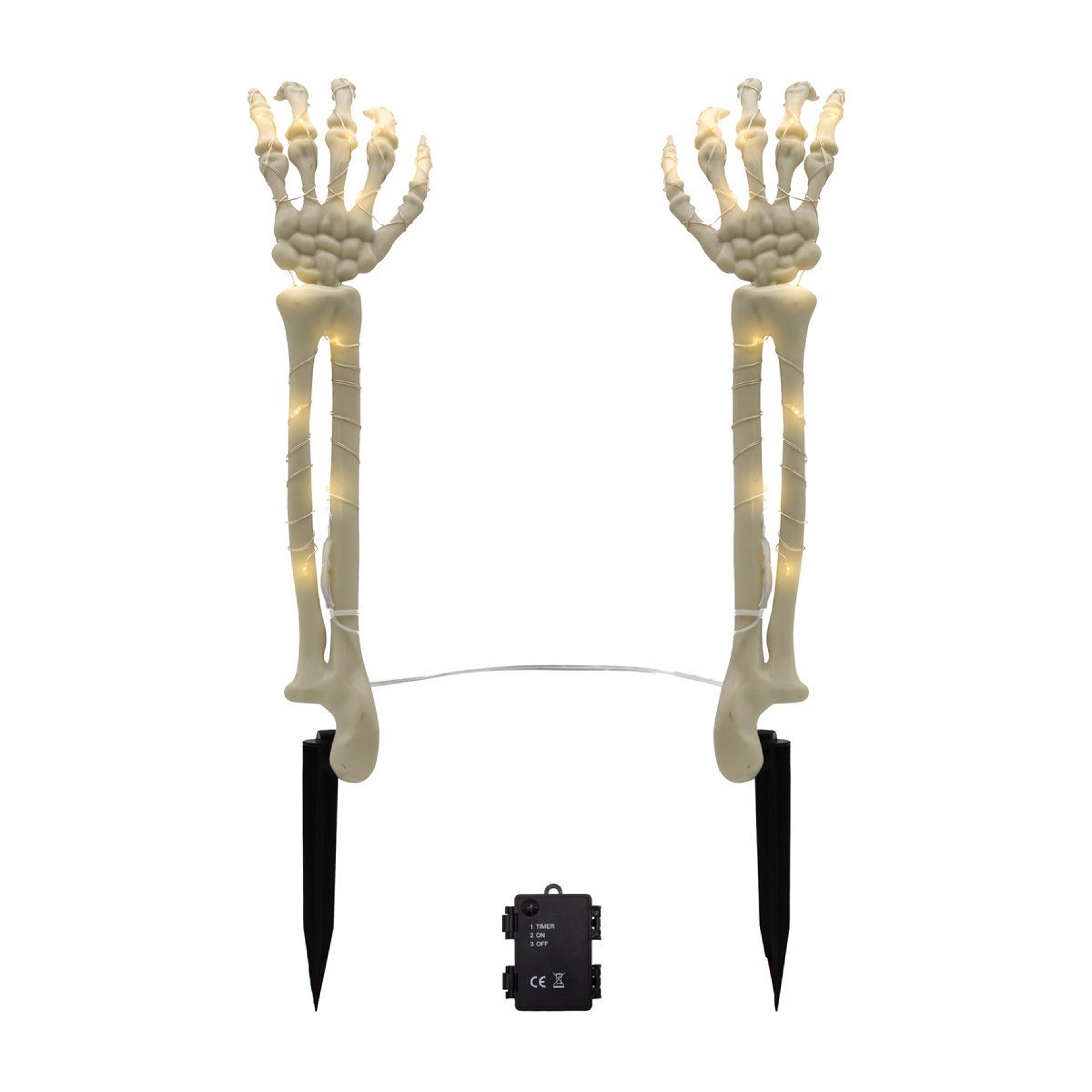 Battery Operated Lighted Skeleton Arms Halloween LED String Lights 0