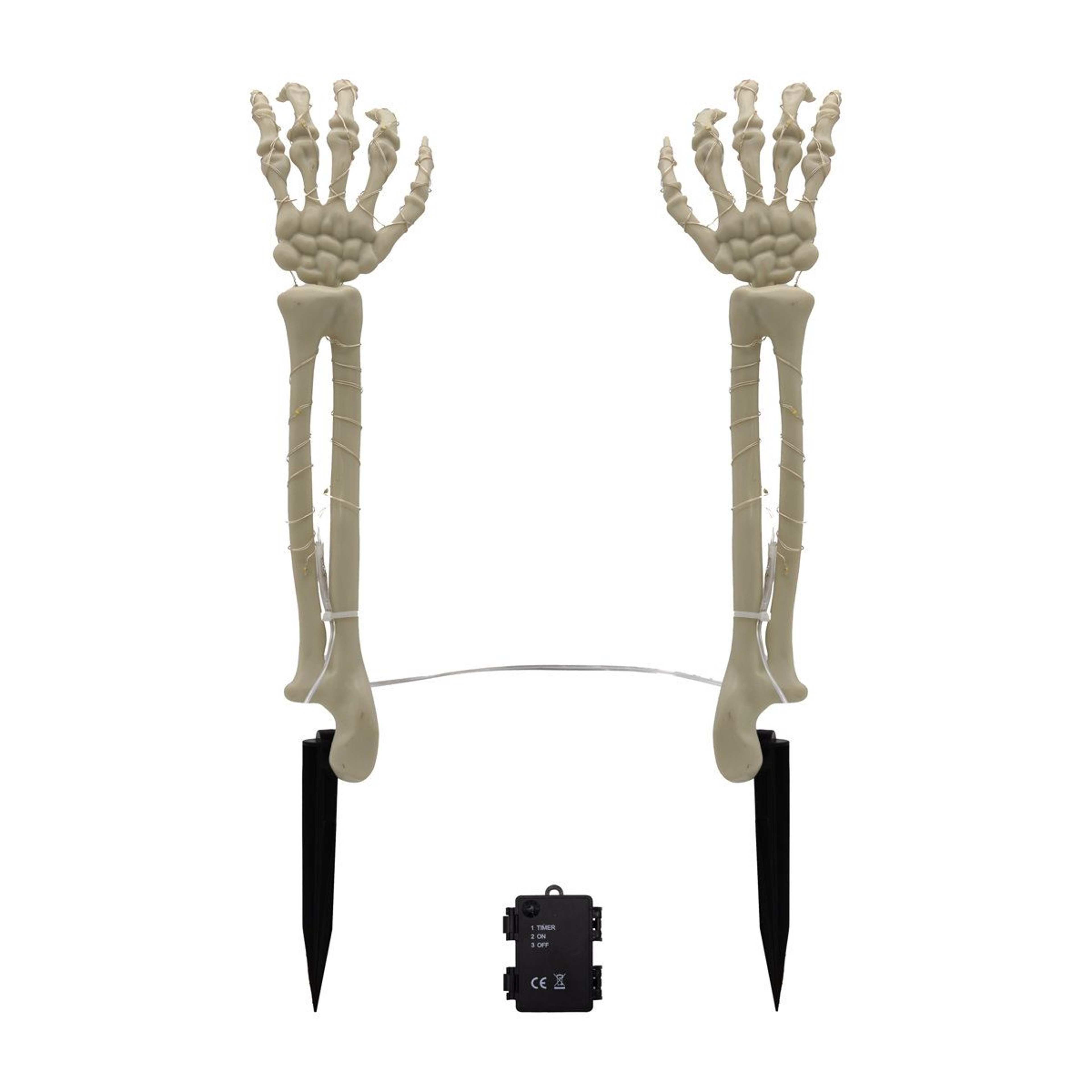 Battery Operated Lighted Skeleton Arms Halloween LED String Lights 4
