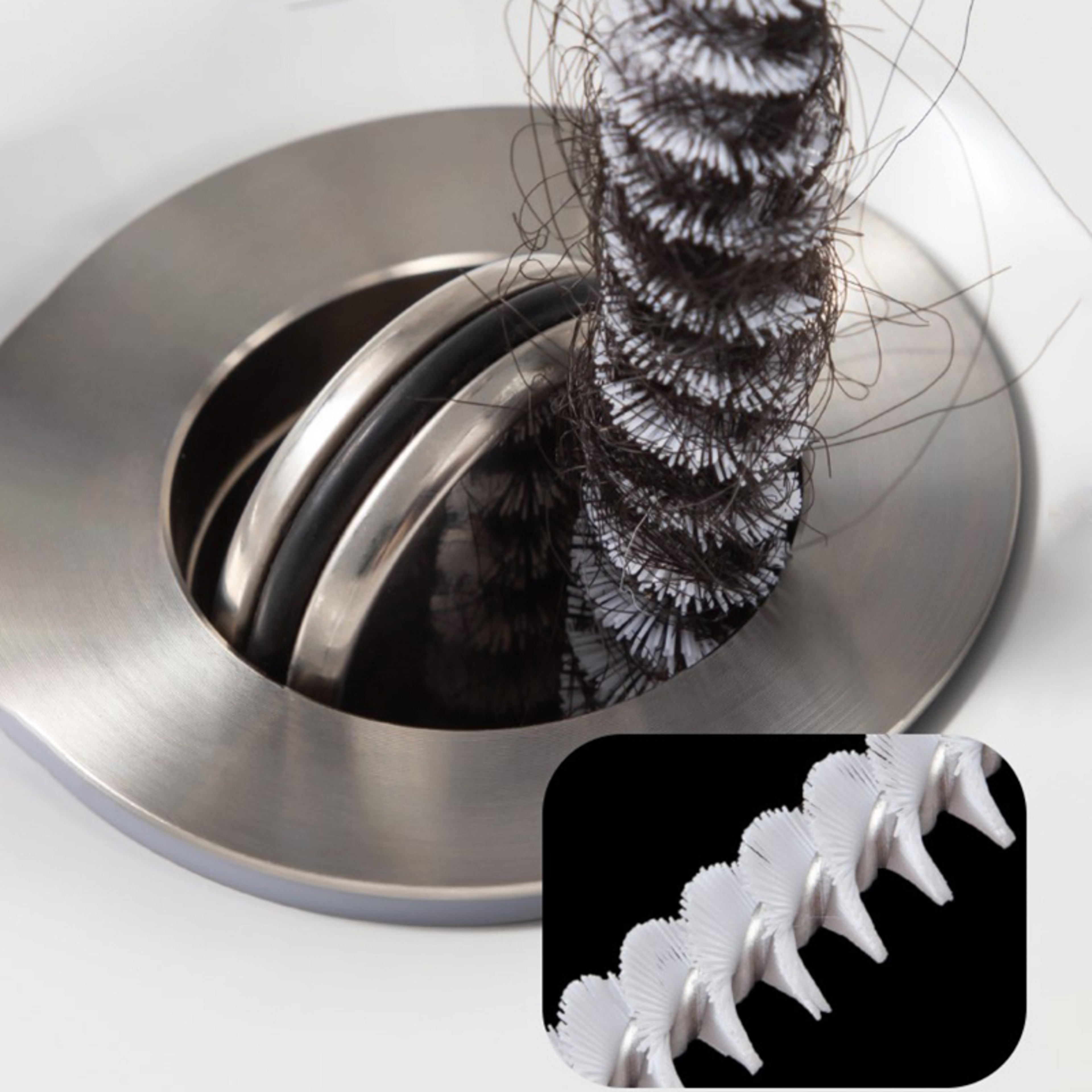 FlexClean Drain Clog Remover Bendable Drain Cleaning Brush For Sink Shower  Sewer Pipes 1