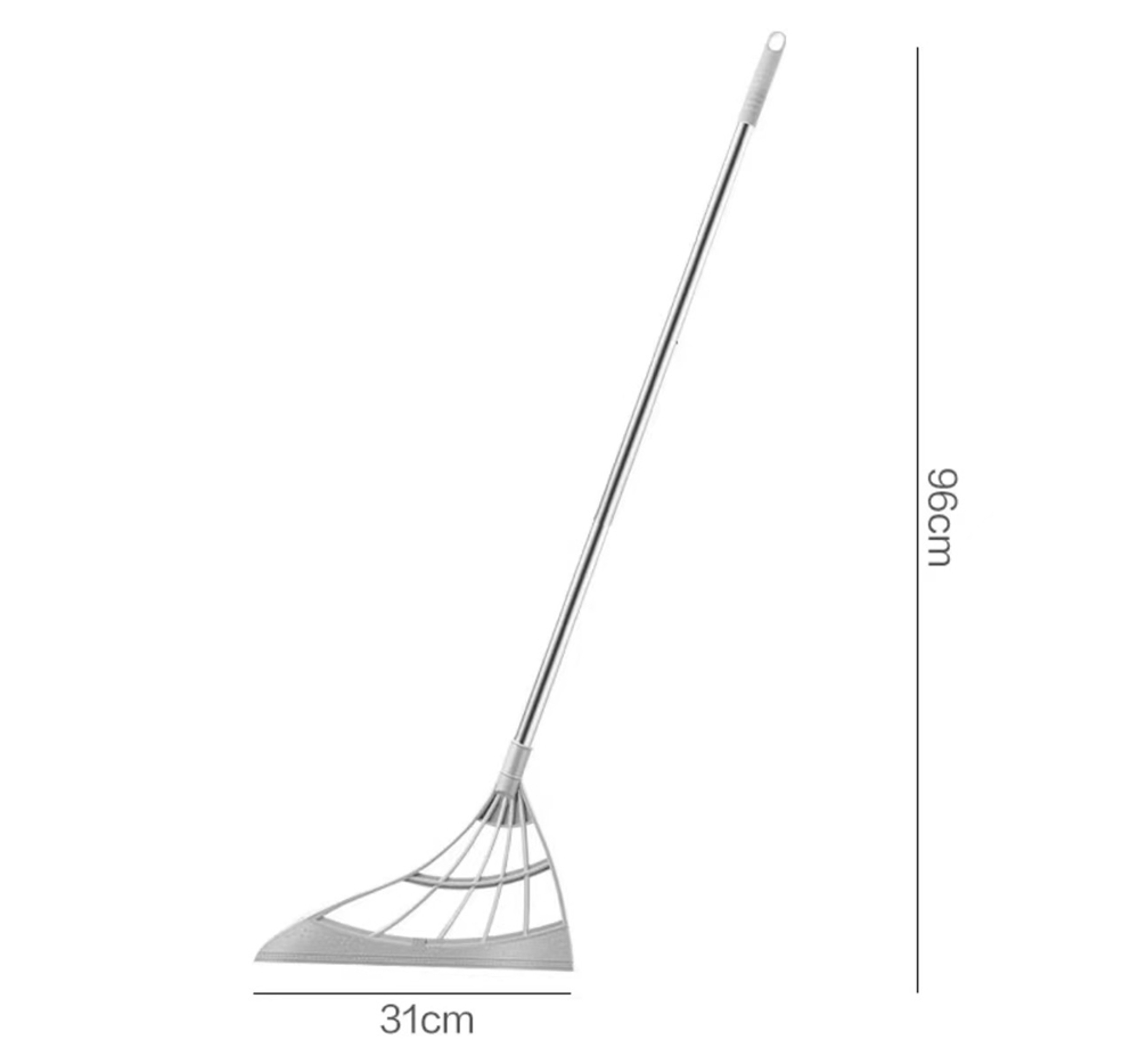 Silicone Broom Floor Squeegee With Extendable Handle For Pet Hair Windows  Wet Floor Cleaning 8