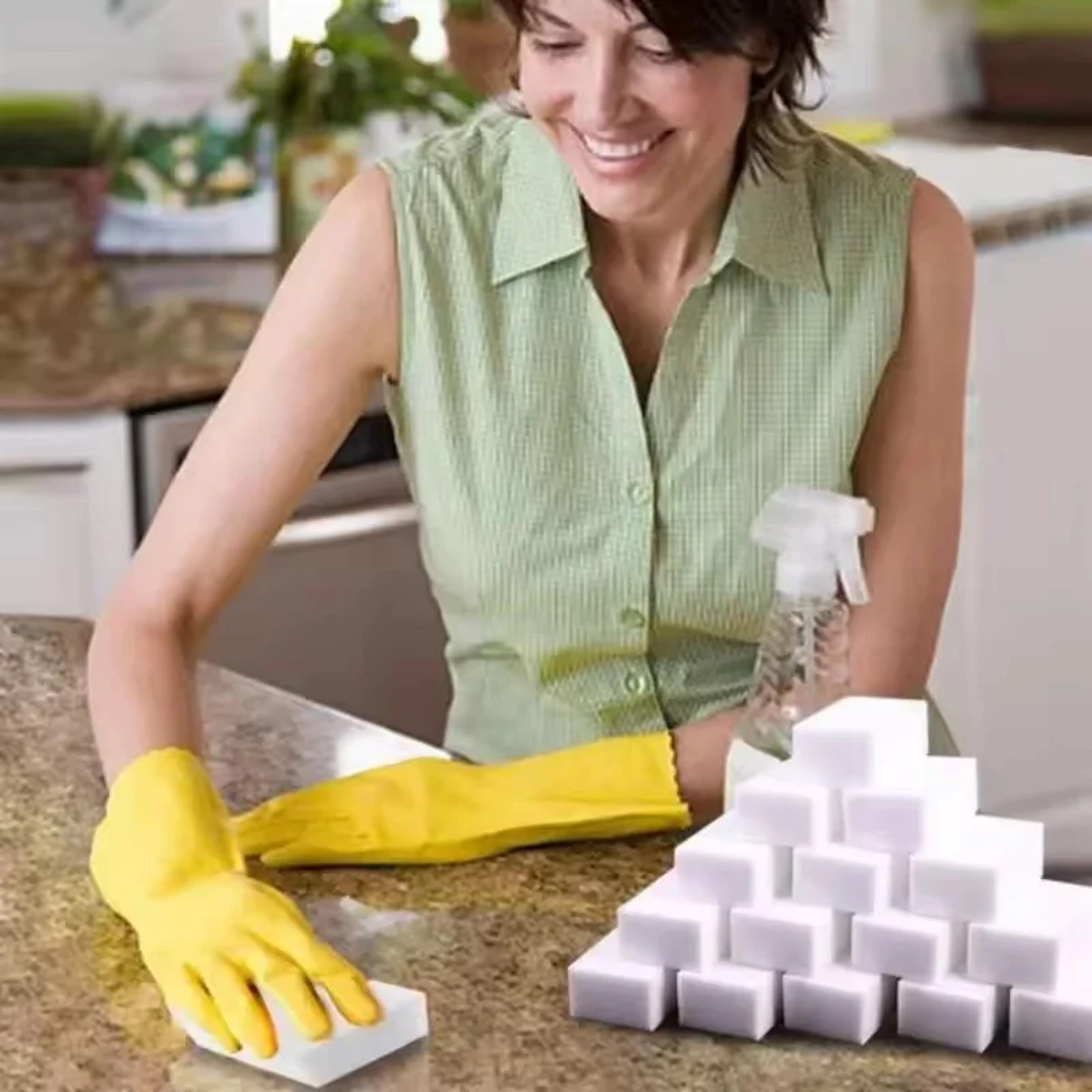 Magic Eraser Sponge Melamine Foam Cleaner for Kitchen & Bathroom Stubborn Stains – view 3
