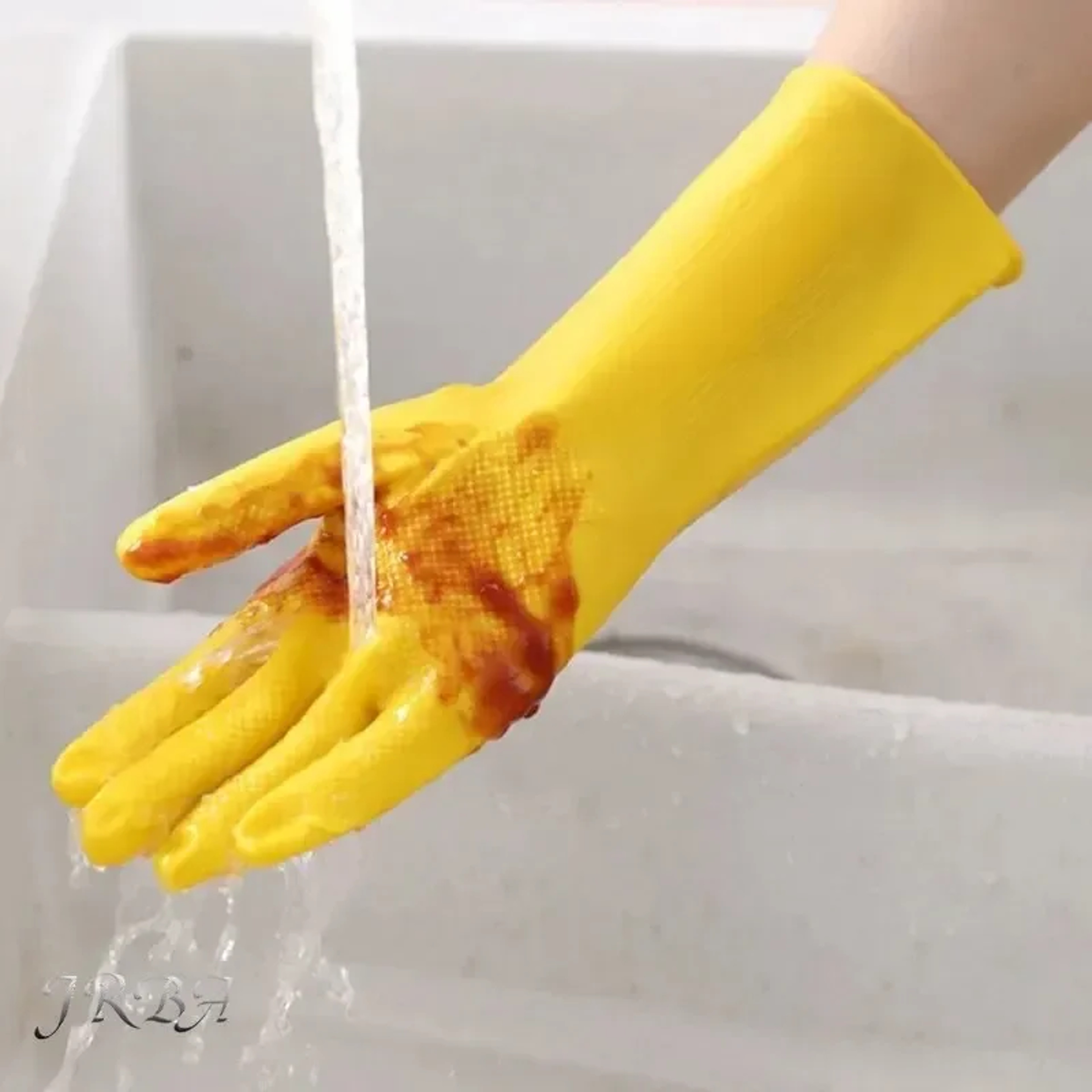 Waterproof Dishwashing Gloves Reusable Latex Kitchen Cleaning Gloves for Household Chores – view 4