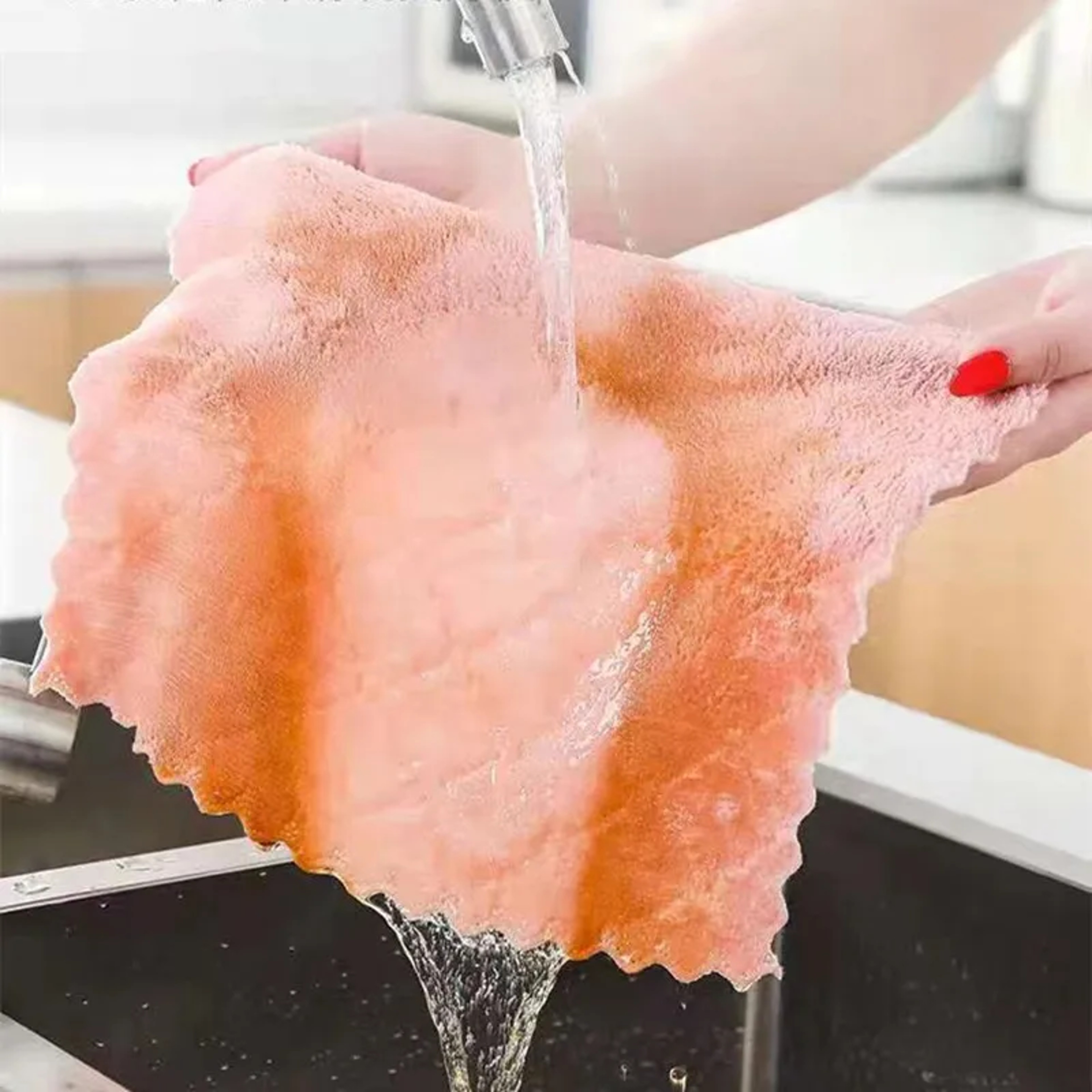 Ultra Absorbent Coral Velvet Dish Cloth Pack Double Sided Kitchen Cleaning Towels – view 4
