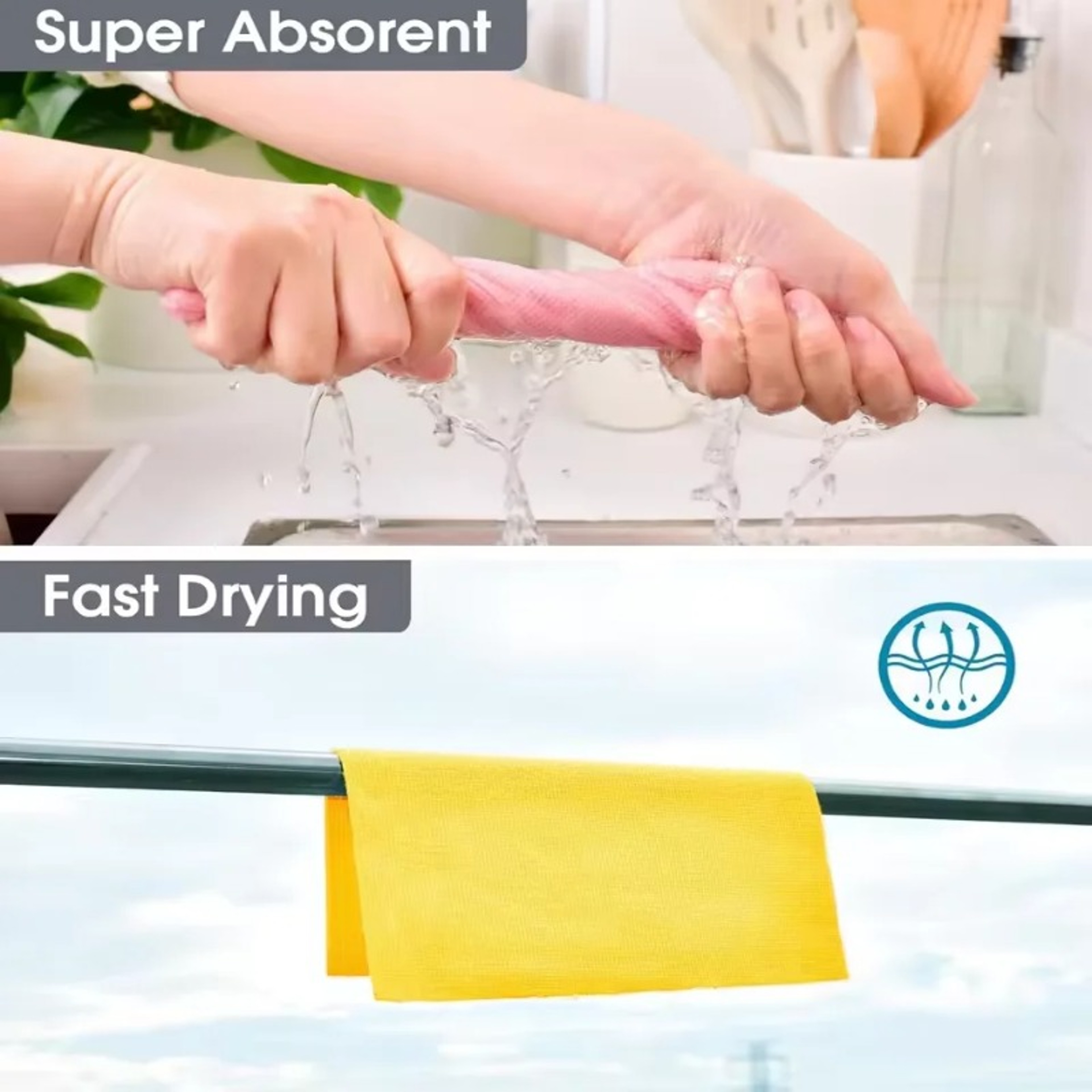 Reusable Microfiber Cleaning Cloth Roll 20 Sheets Washable Kitchen Cleaning Cloth Paper Towel Repla 1